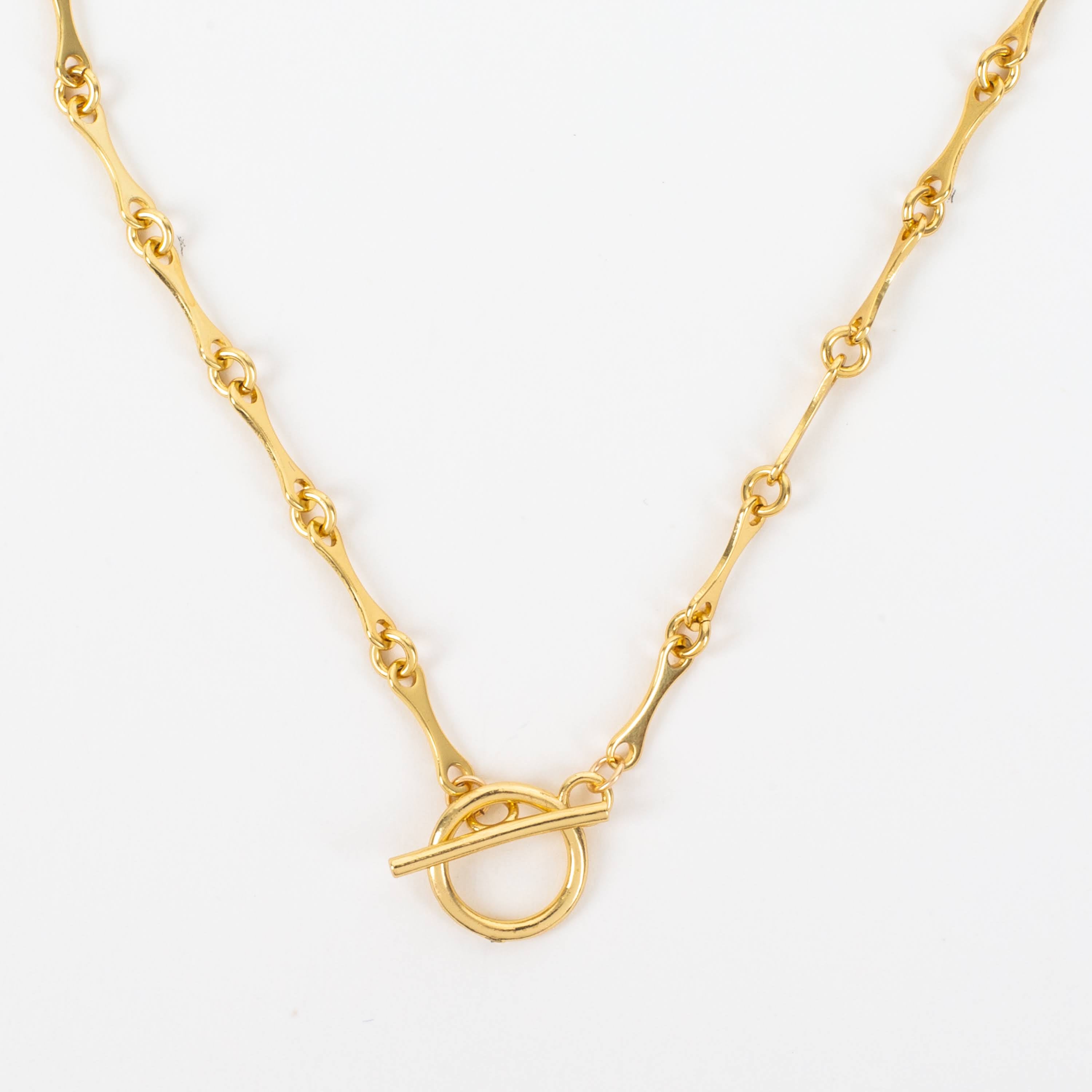 Waves Gold Toggle Necklace
