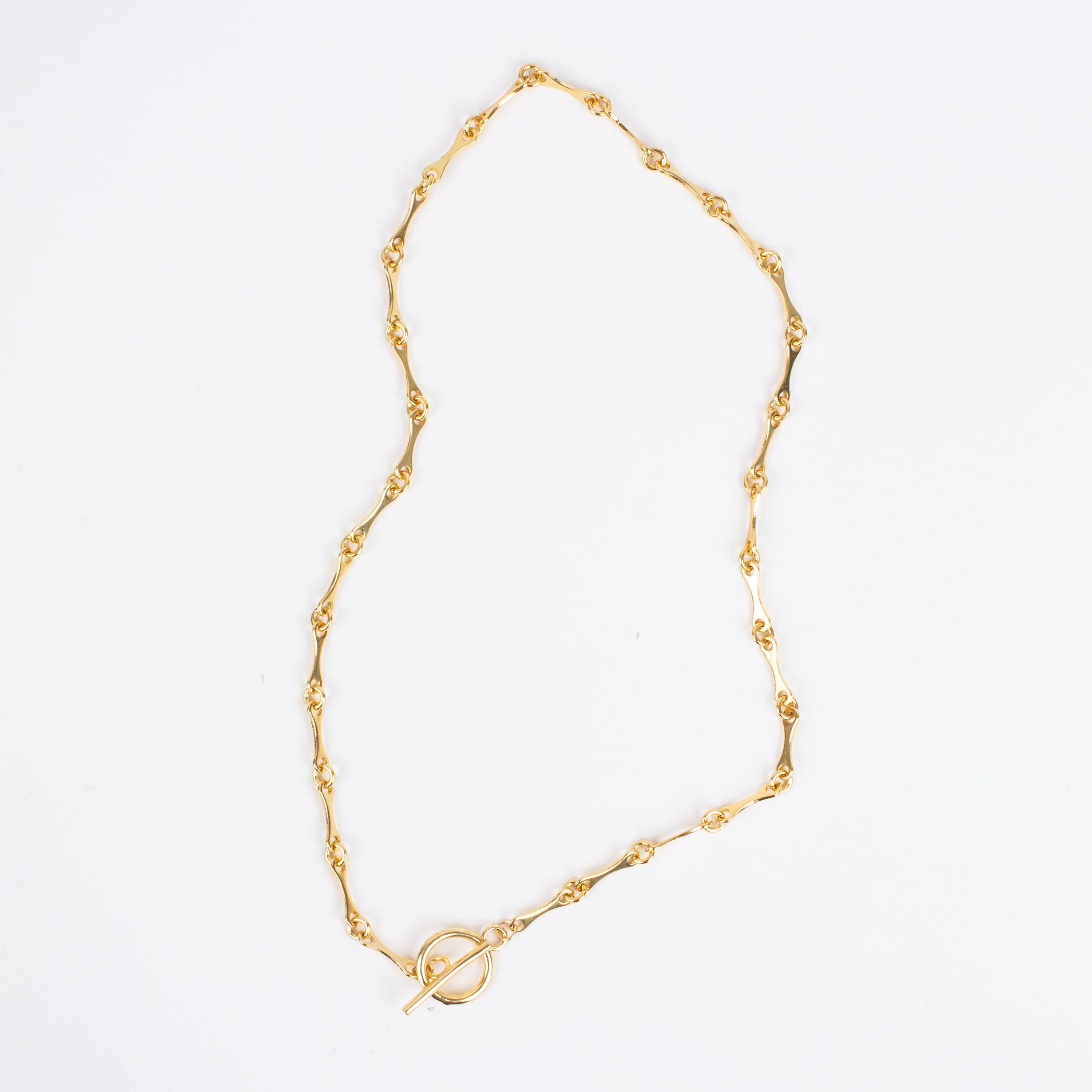 Waves Gold Toggle Necklace