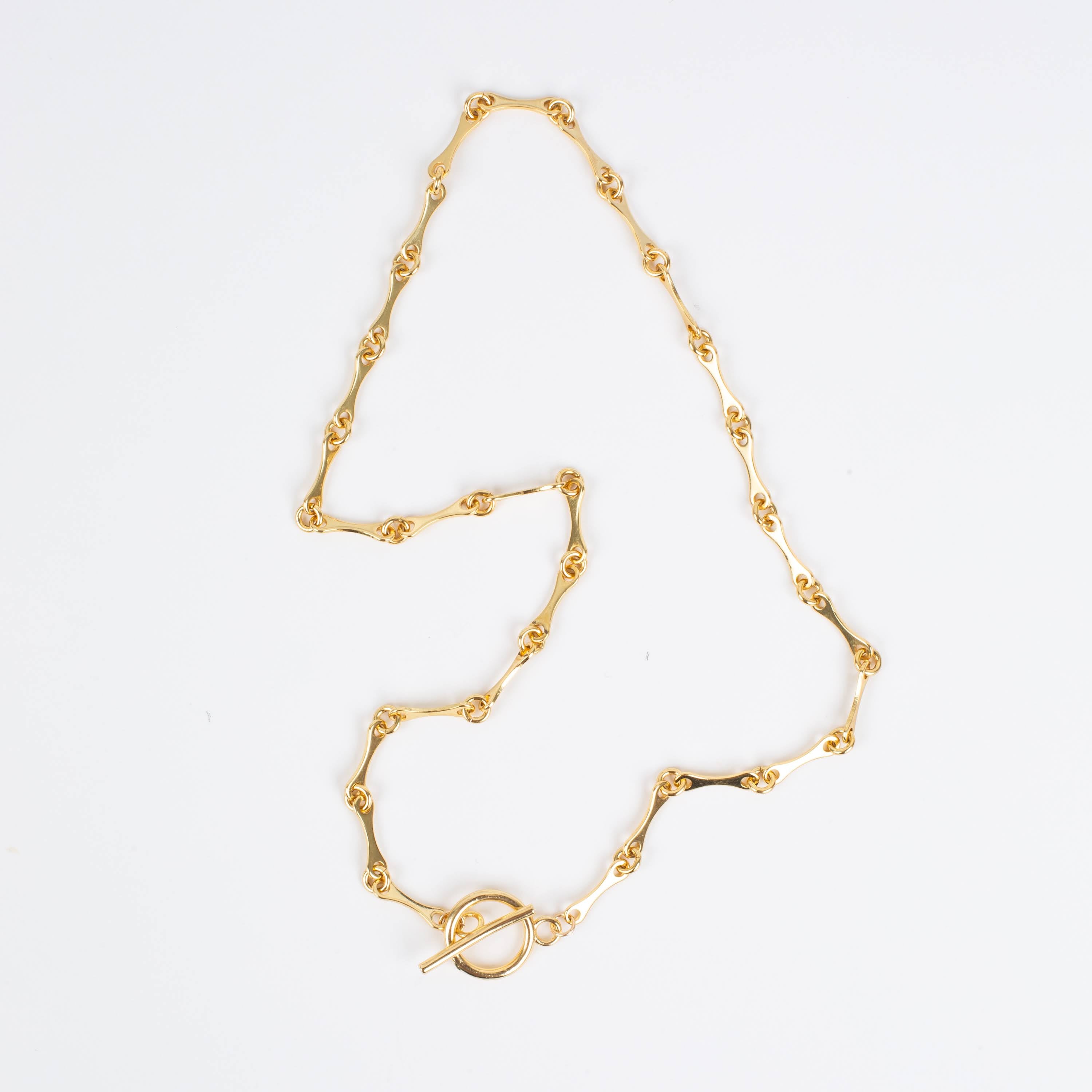 Waves Gold Toggle Necklace