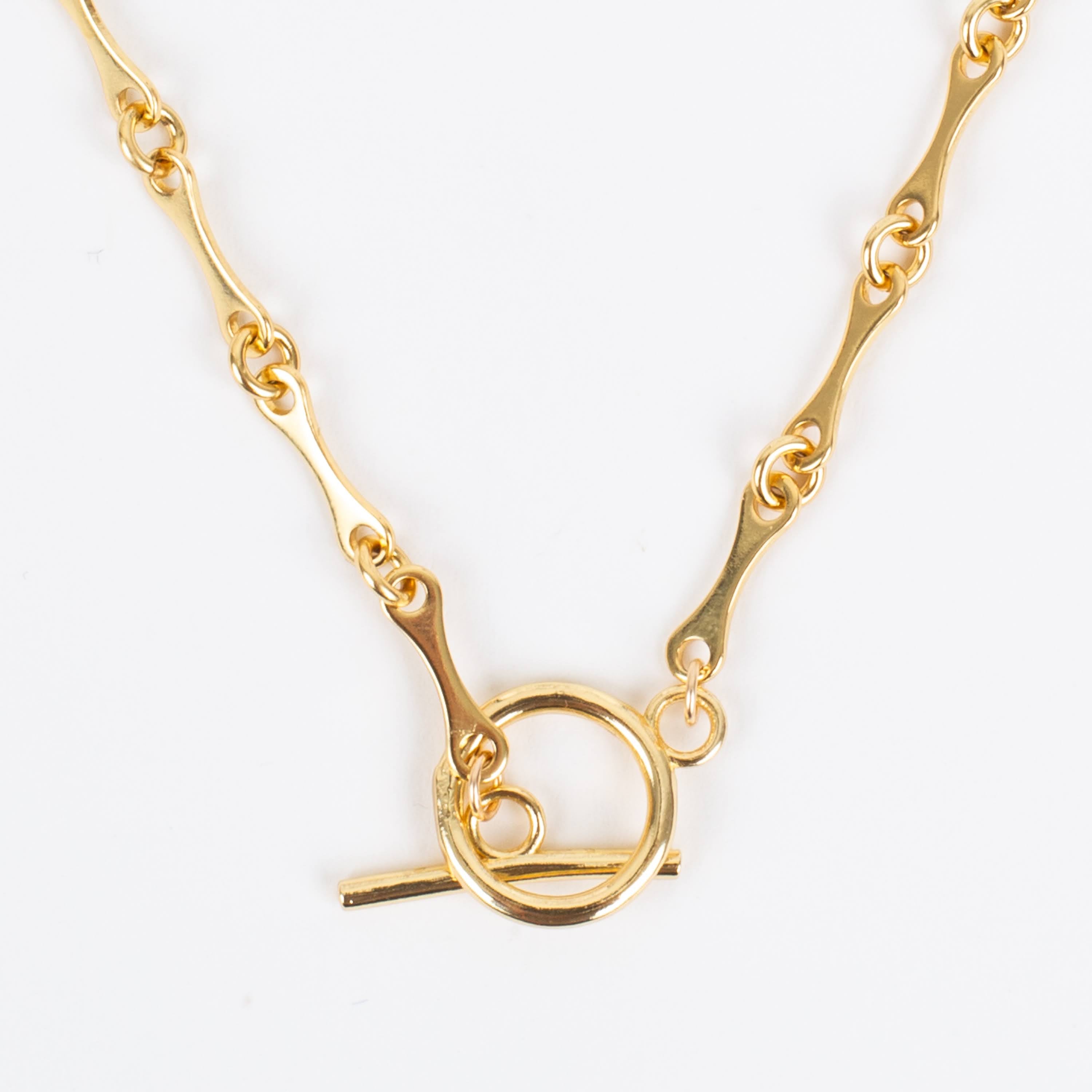 Waves Gold Toggle Necklace