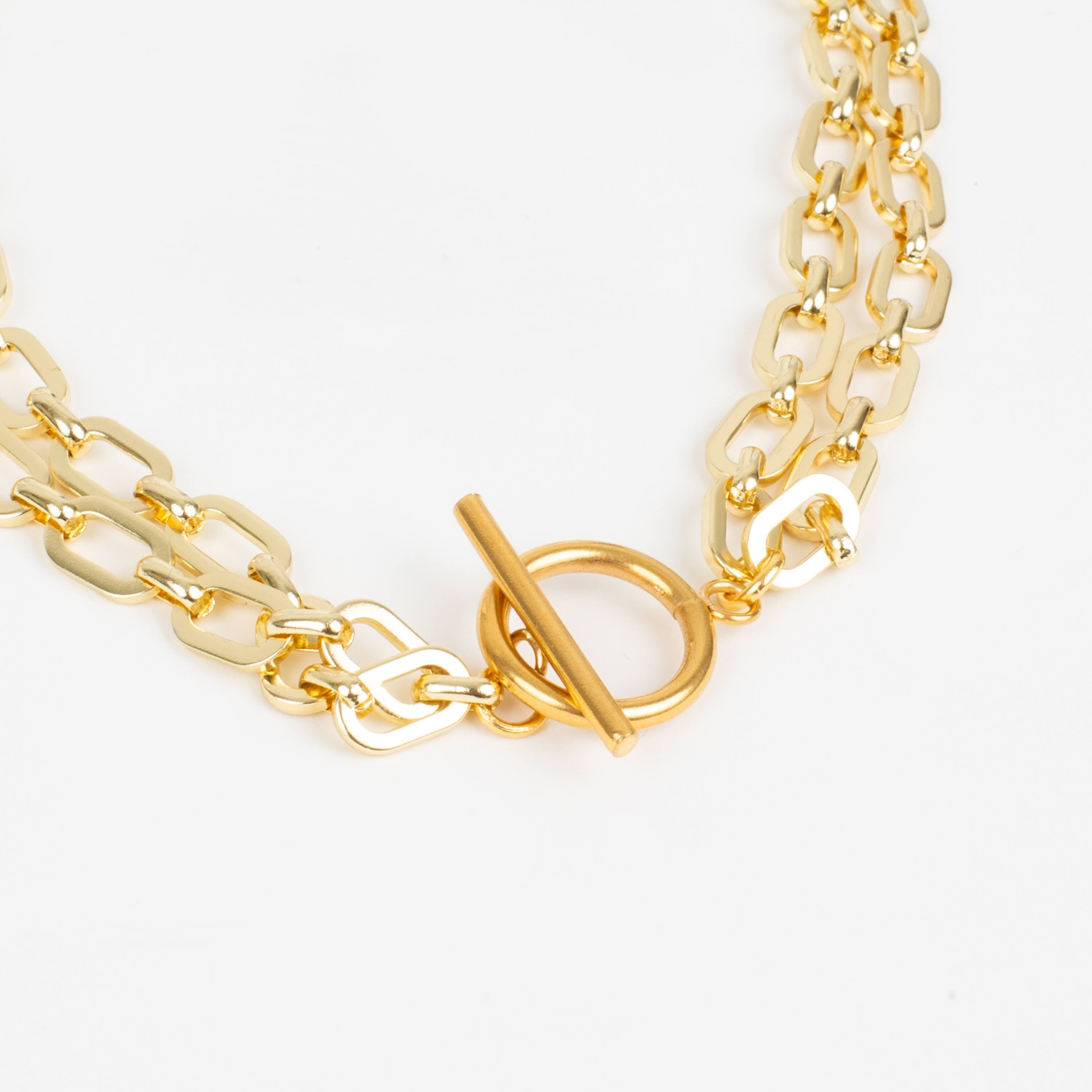 Waterproof Double Layer Toggle Necklace