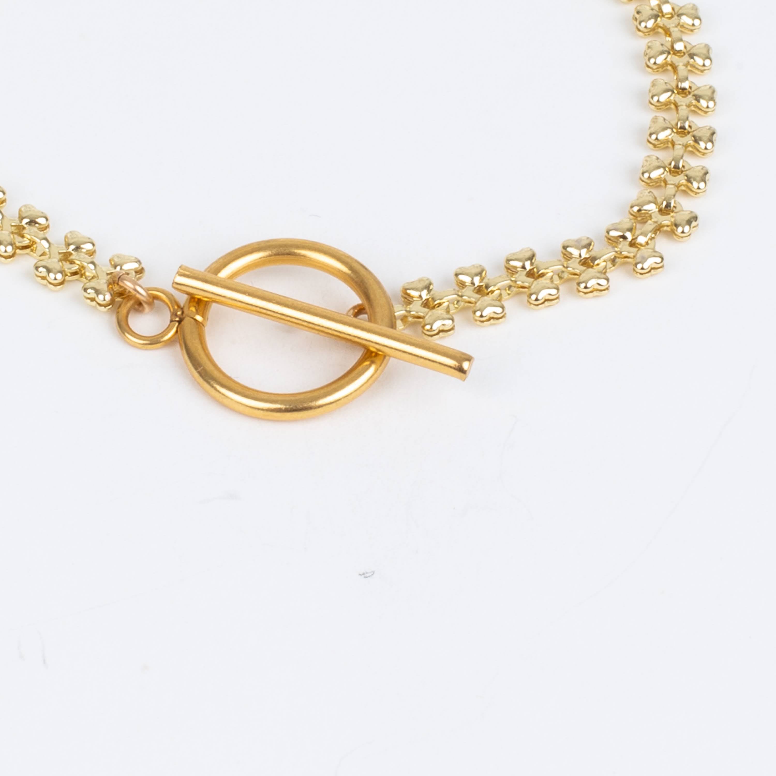 Waterproof Gold Clover Chain Bracelet