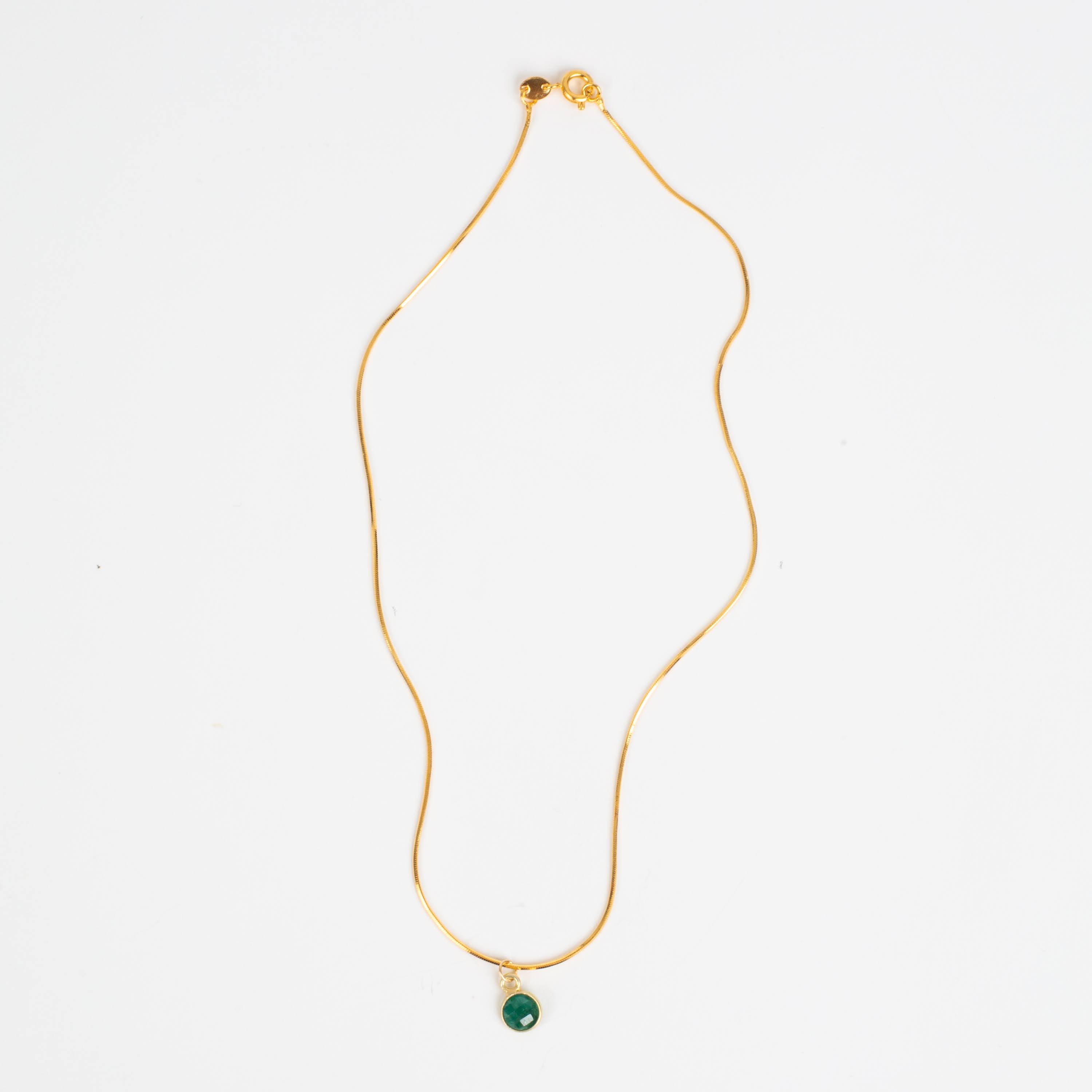 Waterproof Minimalist Gemstone Necklace