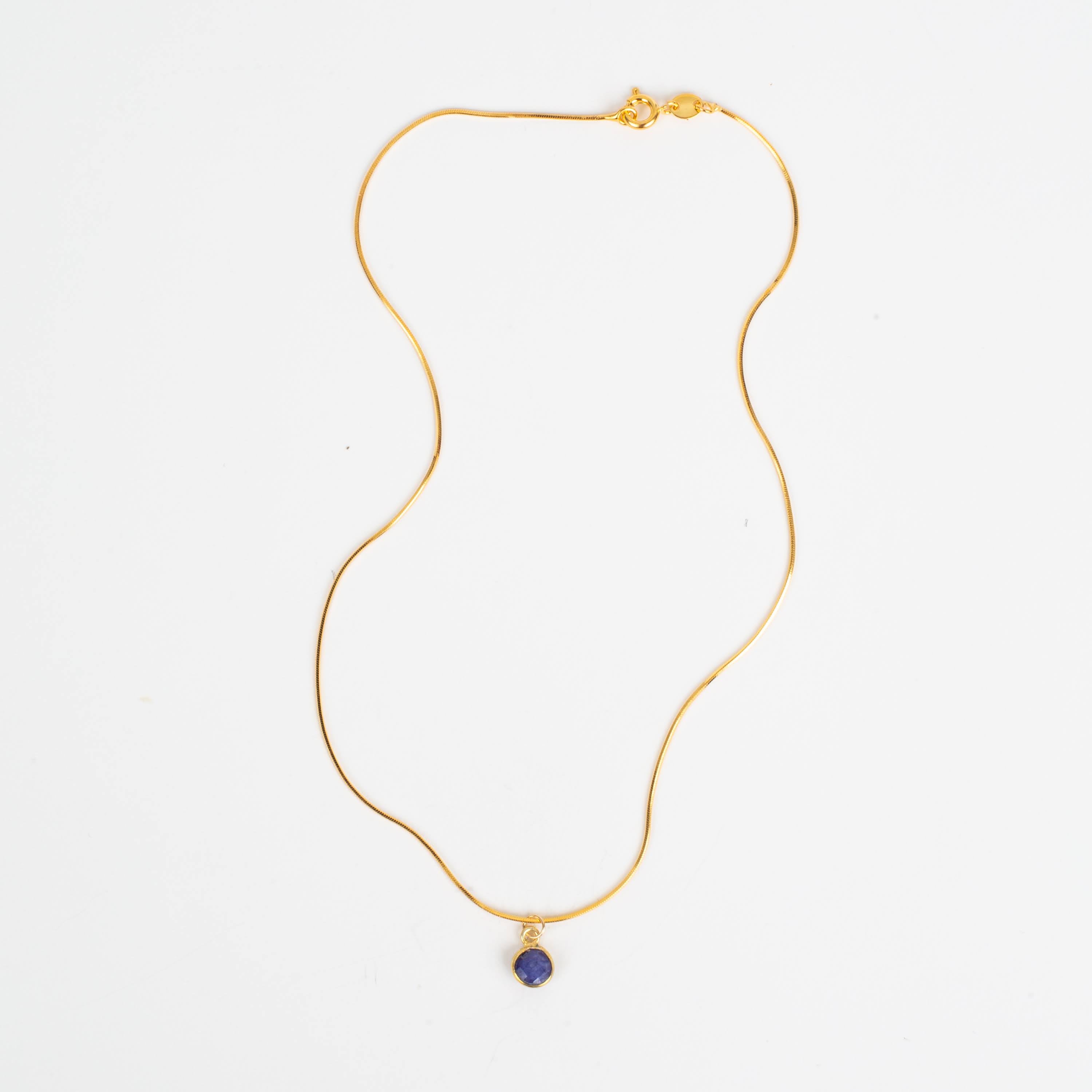 Waterproof Minimalist Gemstone Necklace