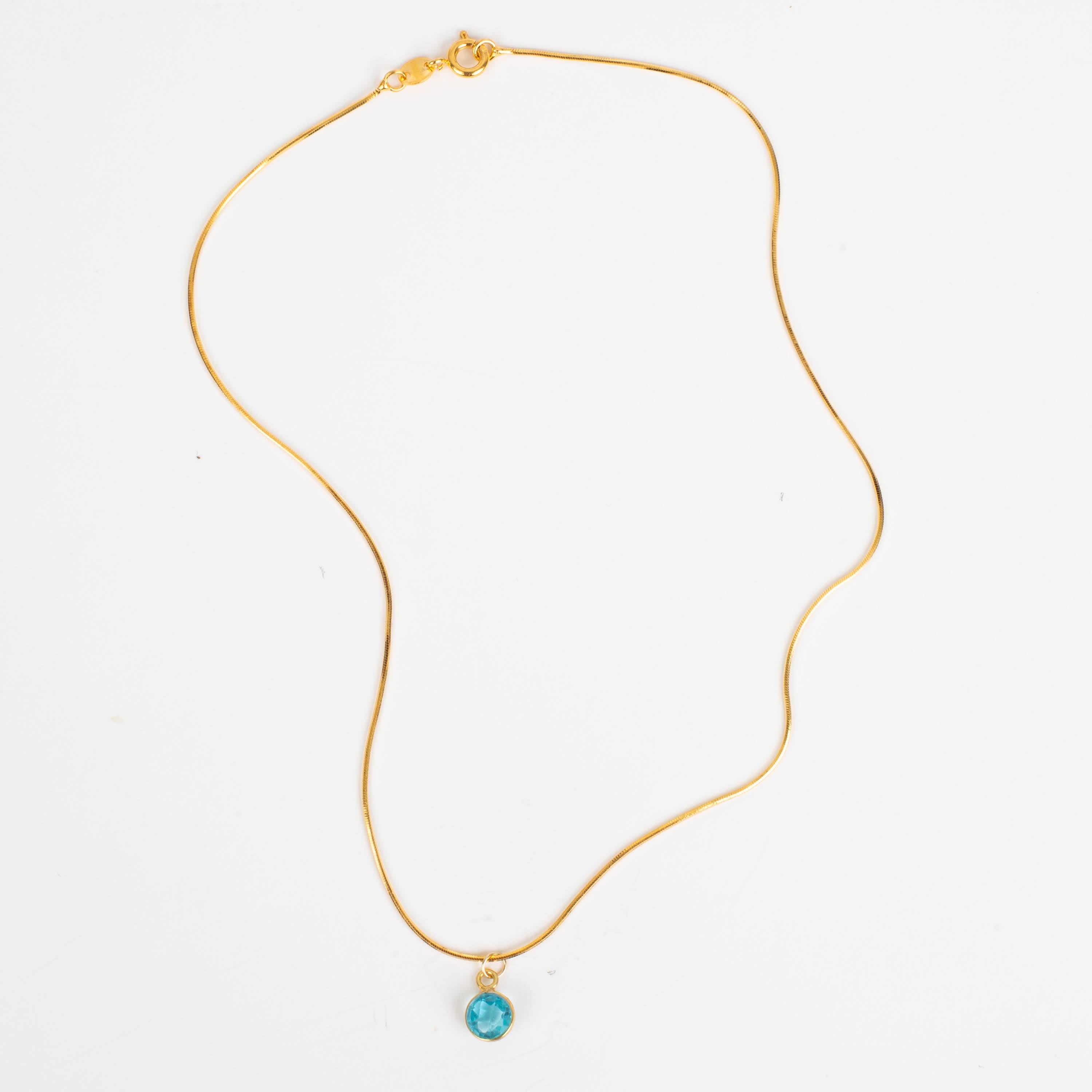 Waterproof Minimalist Gemstone Necklace
