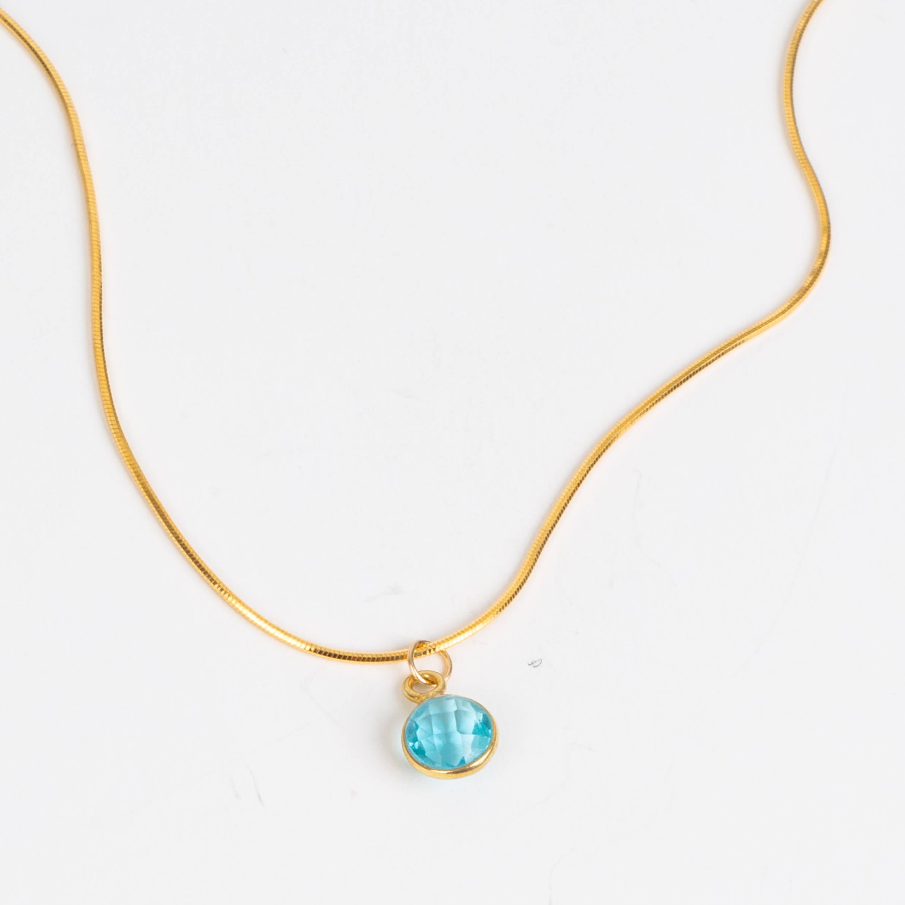 Waterproof Minimalist Gemstone Necklace