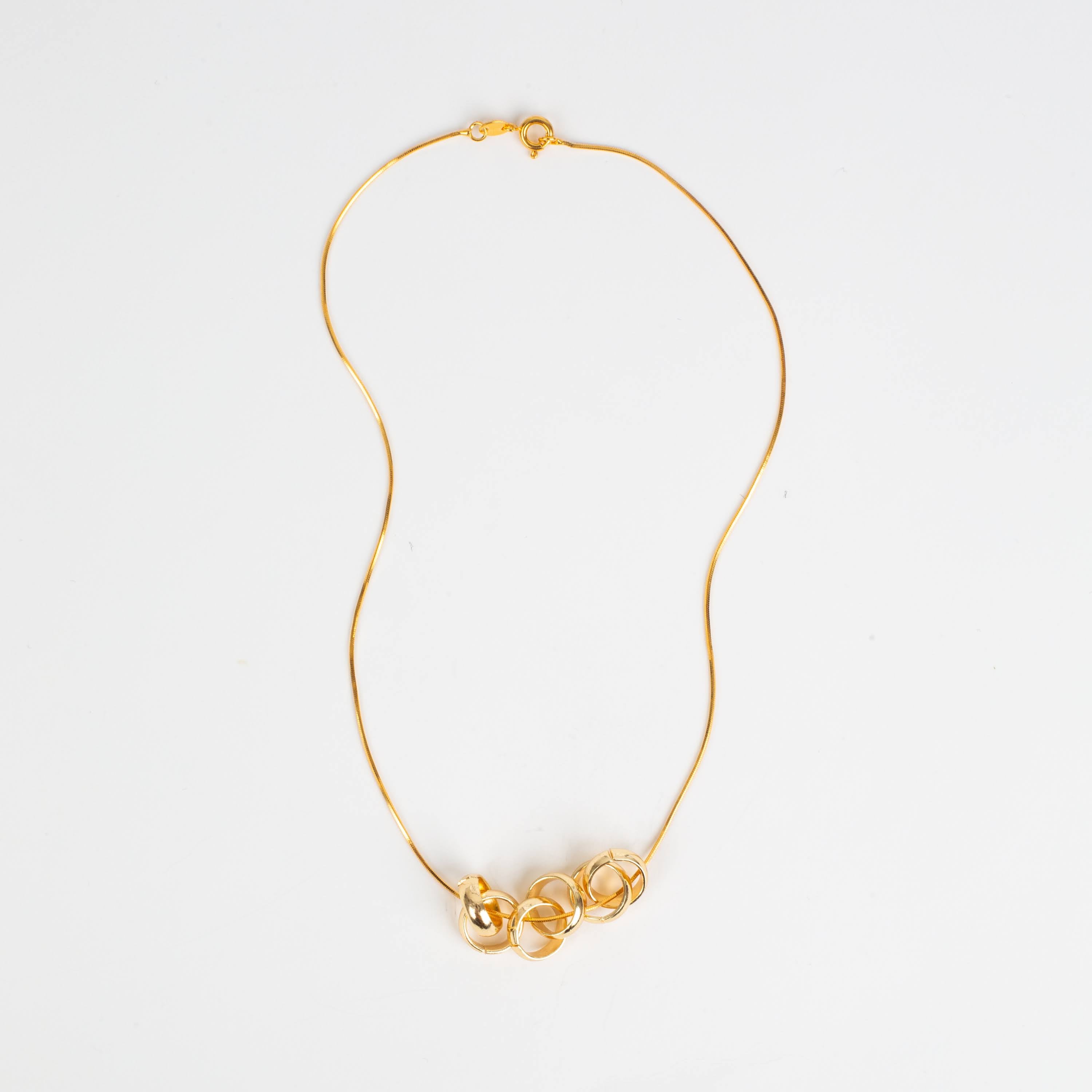 Triple Knot Herringbone Necklace