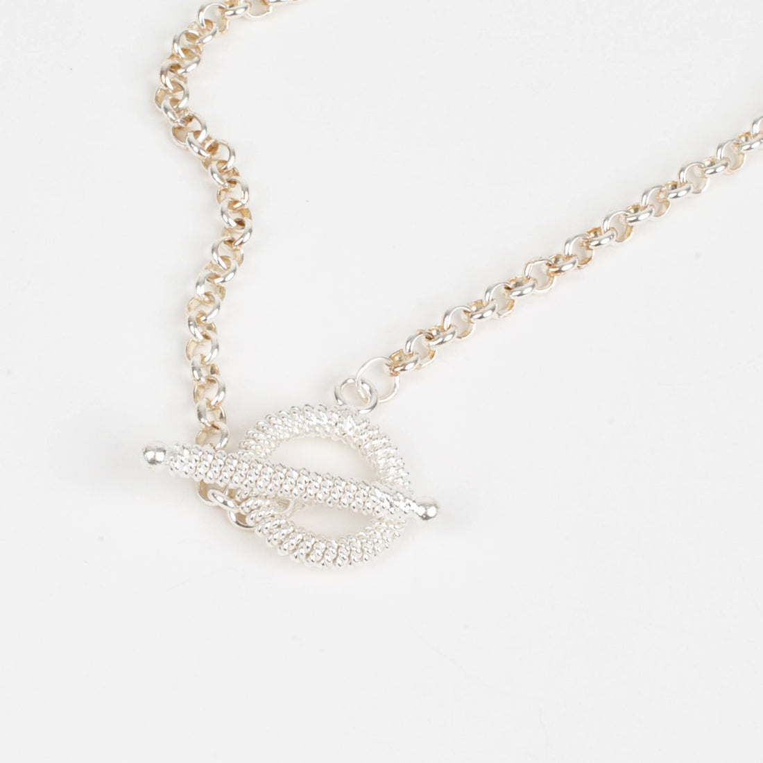 Silver Eclipse Toggle Necklace