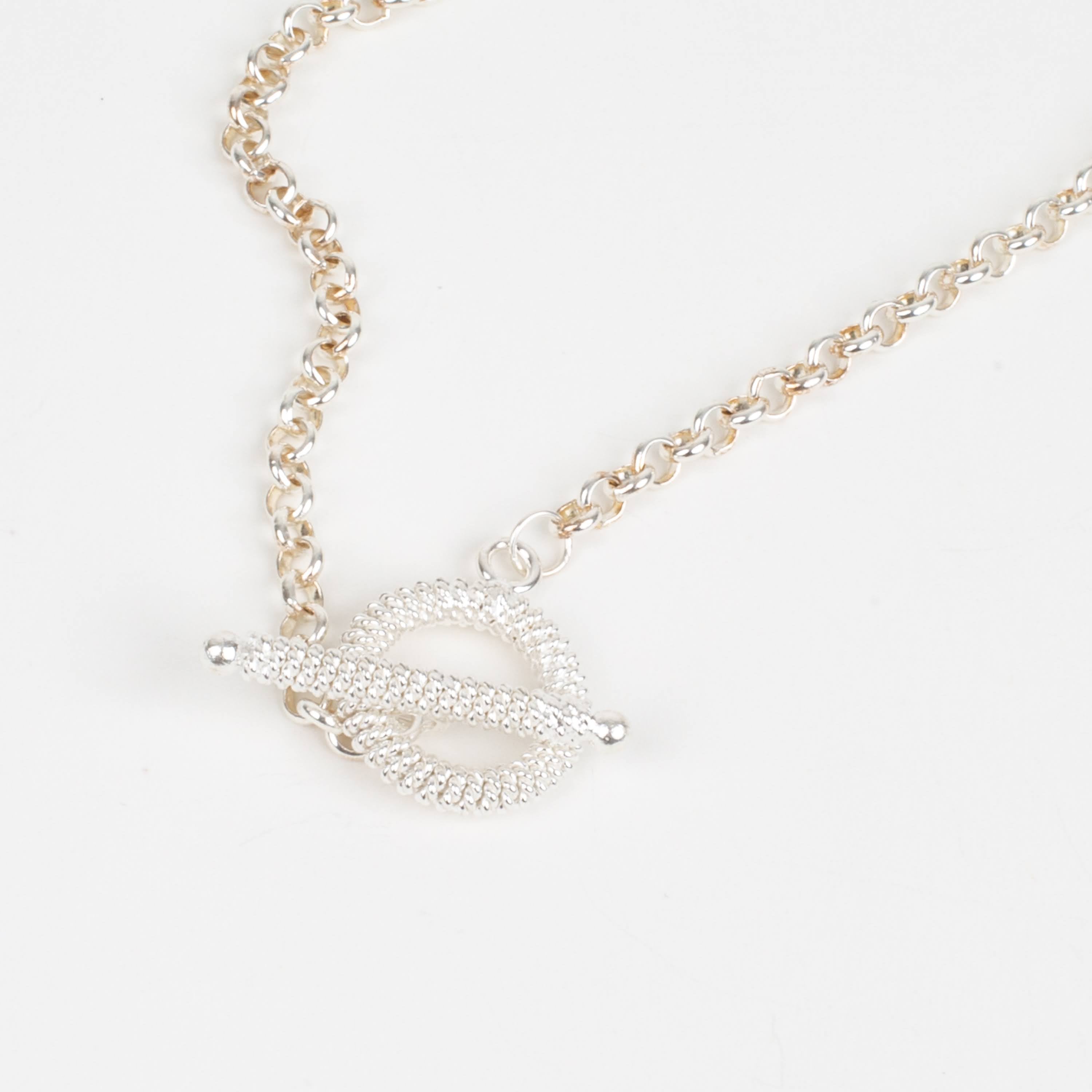 Silver Eclipse Toggle Necklace