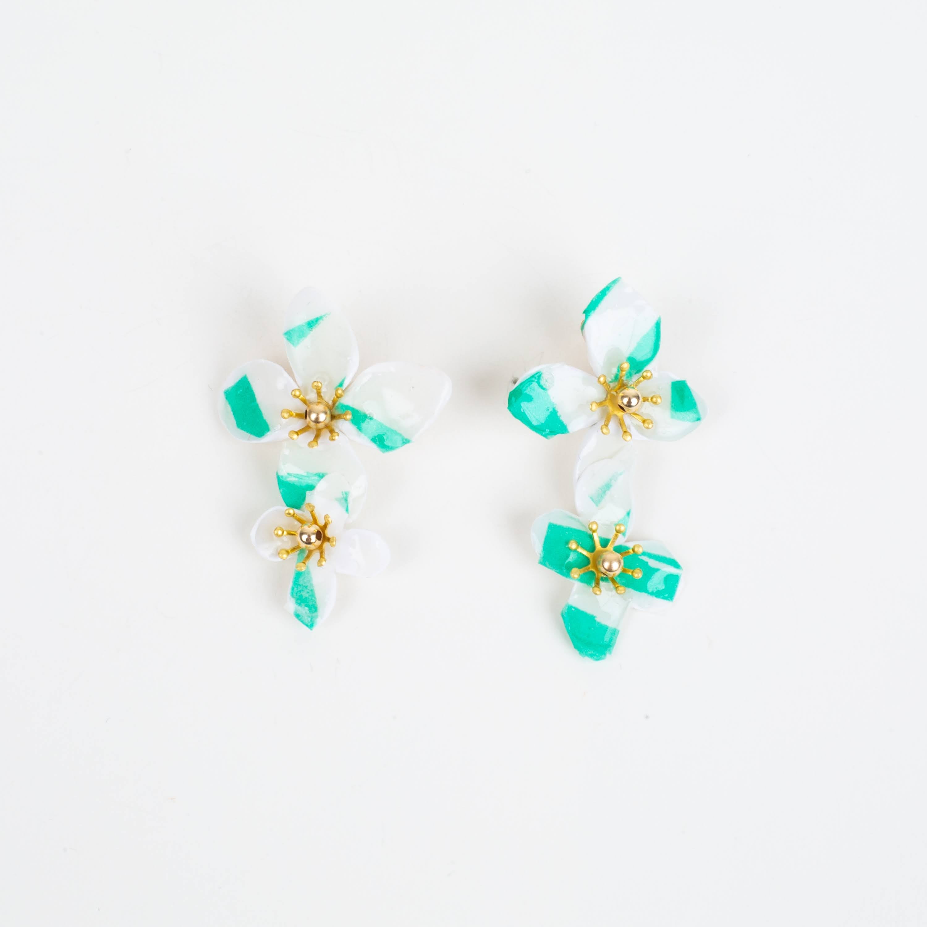 Double Drop Charleston Flower Earring