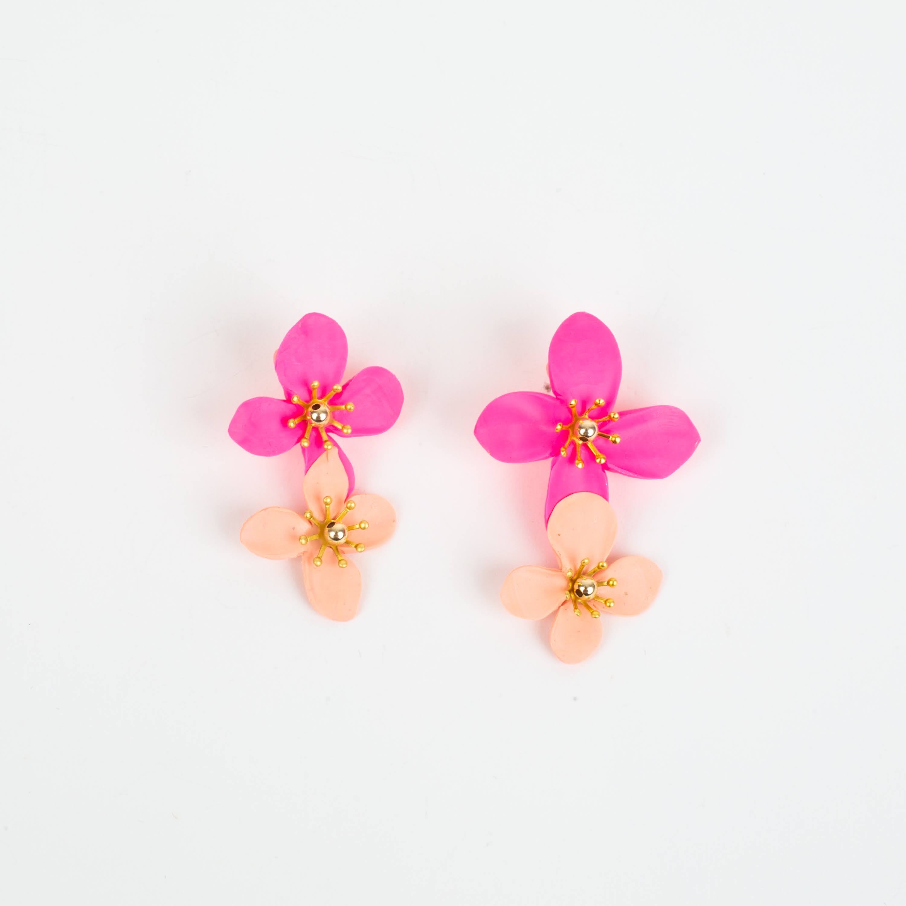 Double Drop Charleston Flower Earring