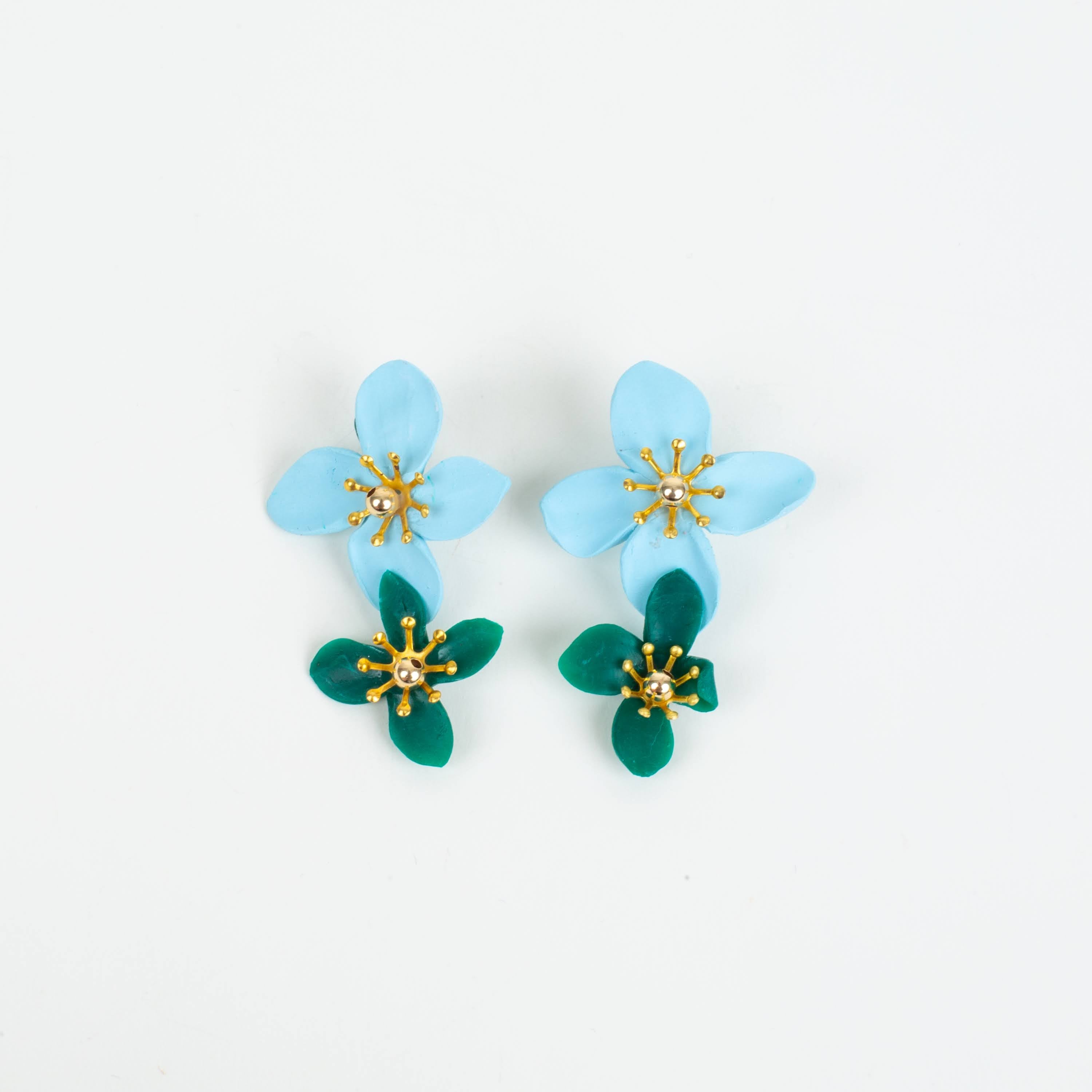 Double Drop Charleston Flower Earring