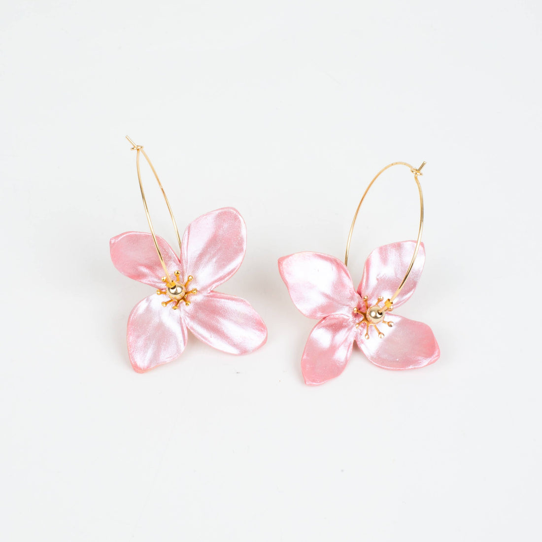 Chatham Flower Hoop Earring
