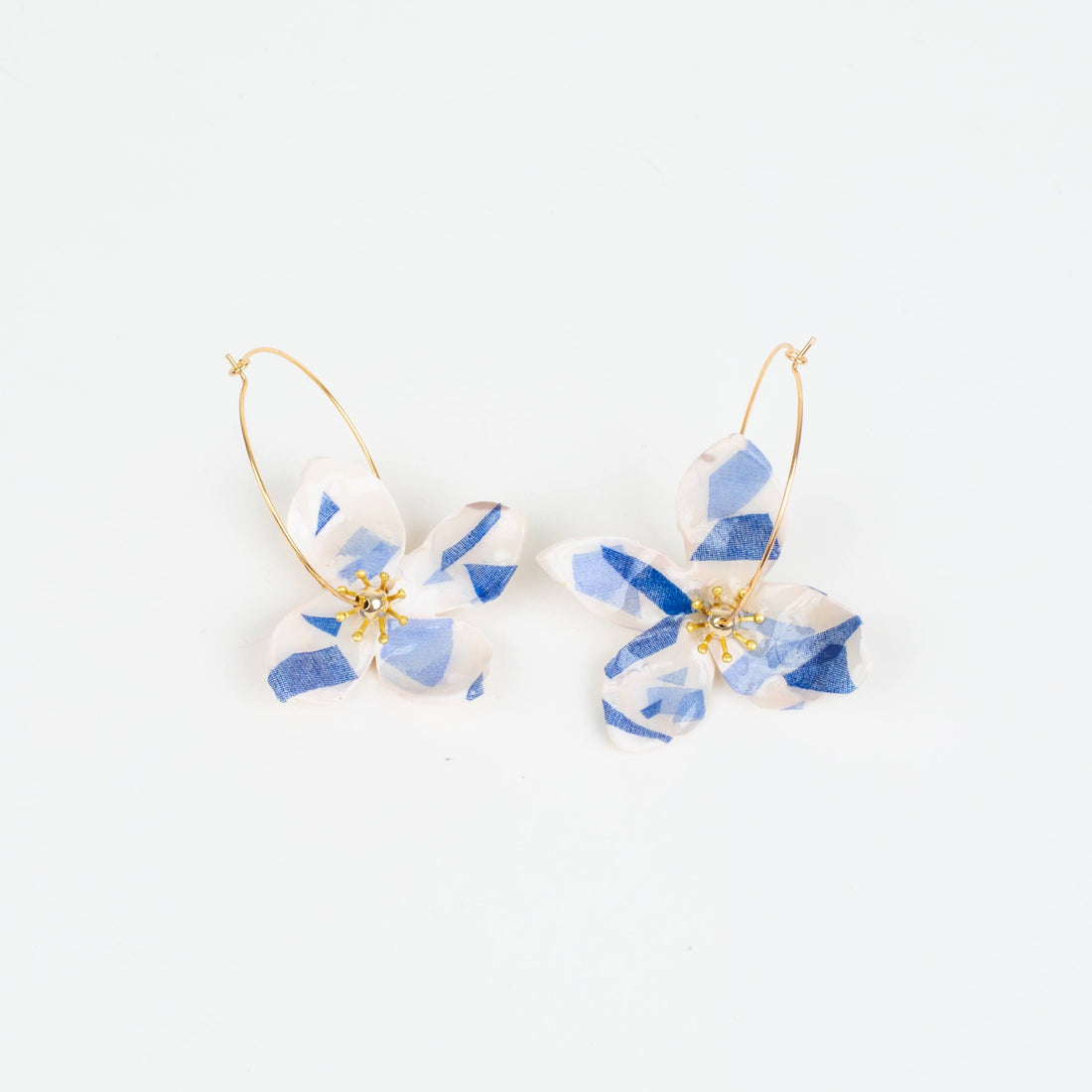 Chatham Flower Hoop Earring