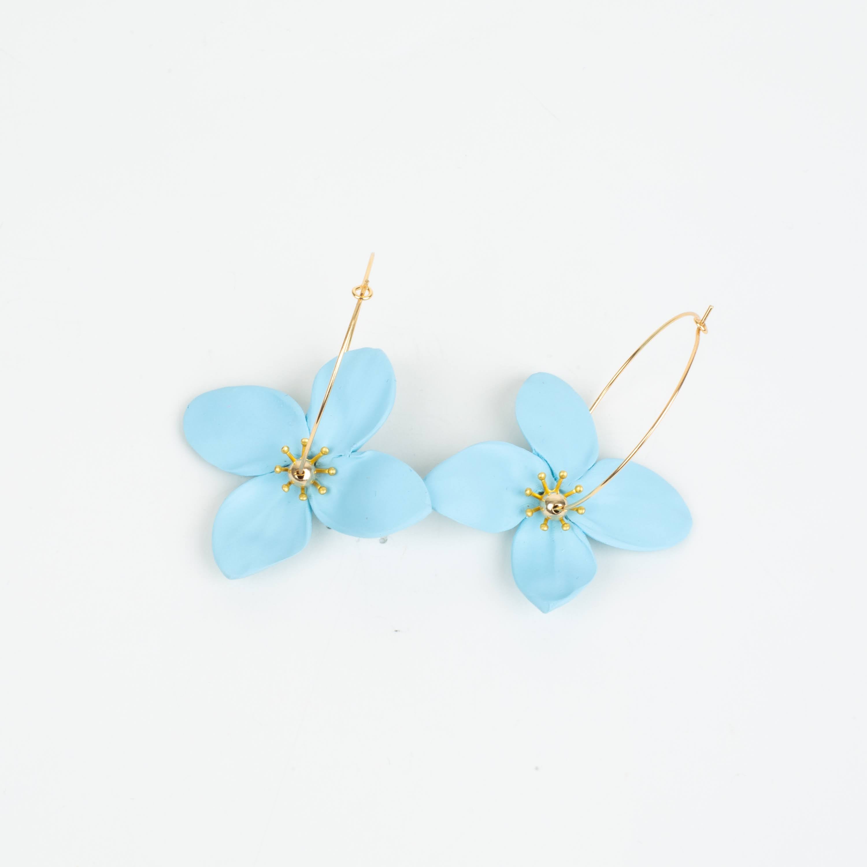 Chatham Flower Hoop Earring