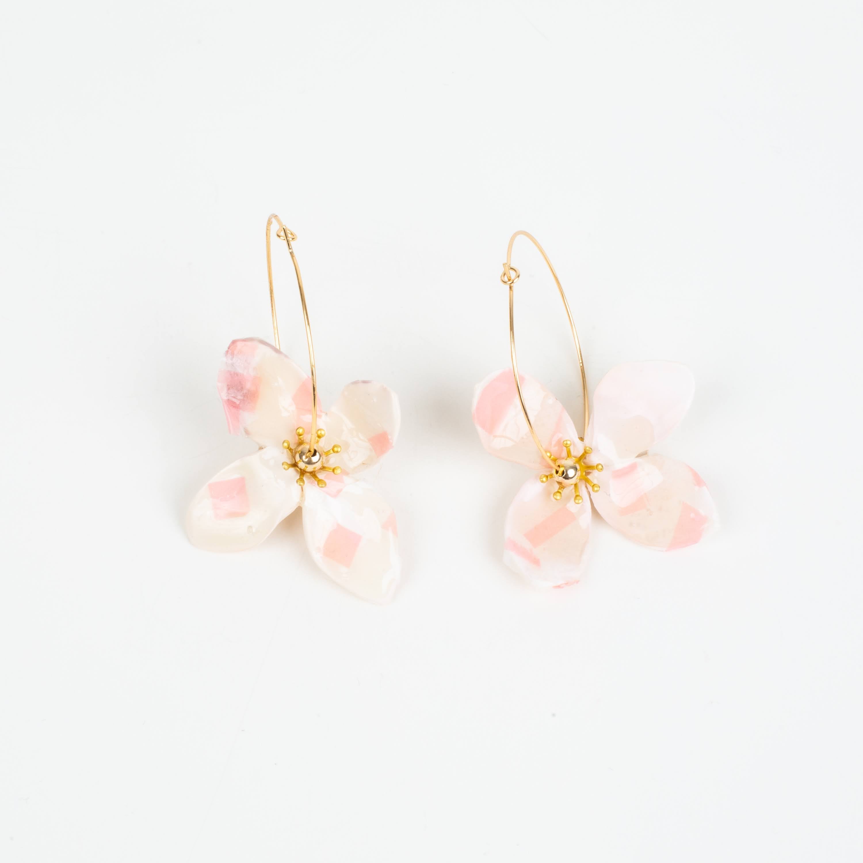 Chatham Flower Hoop Earring