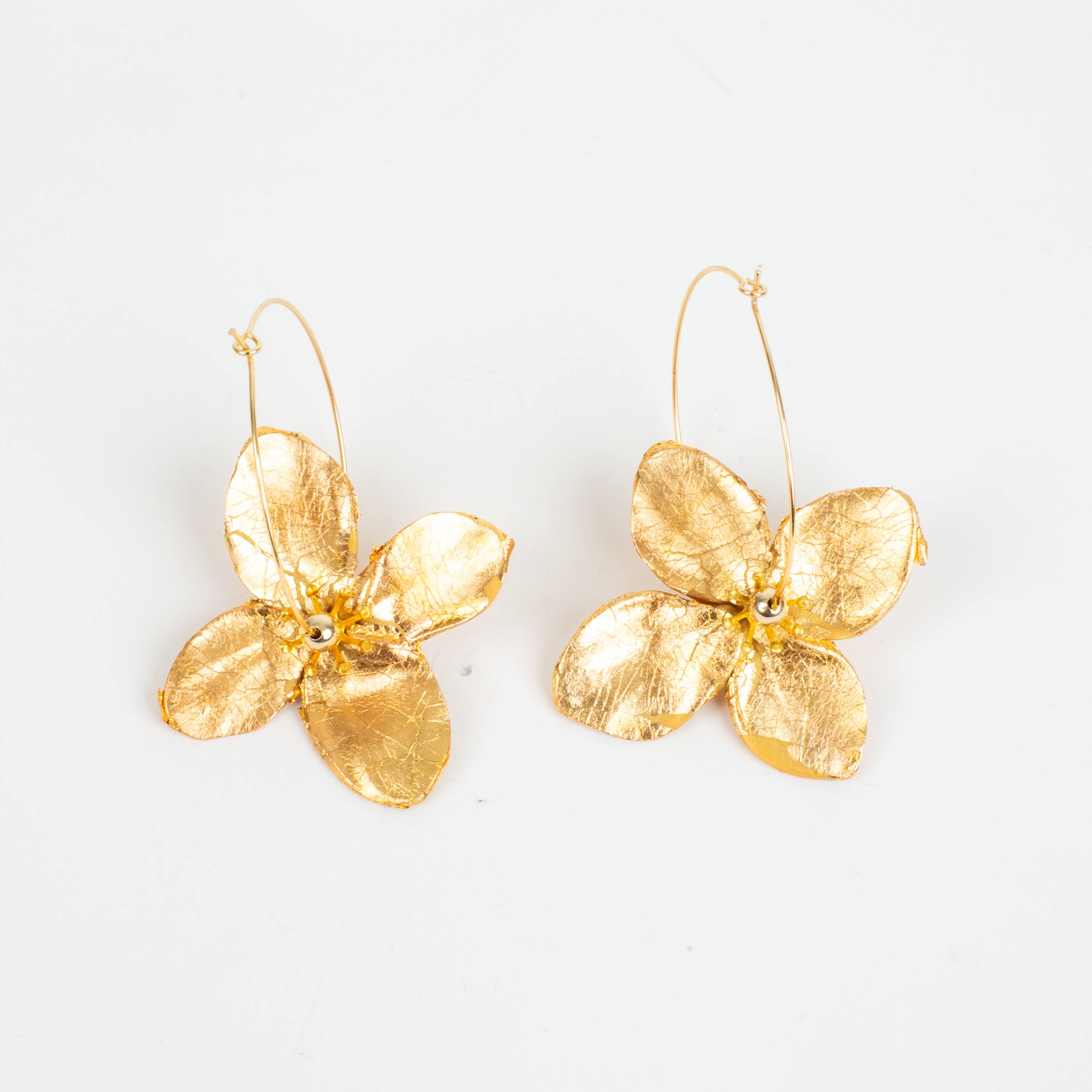 Chatham Flower Hoop Earring