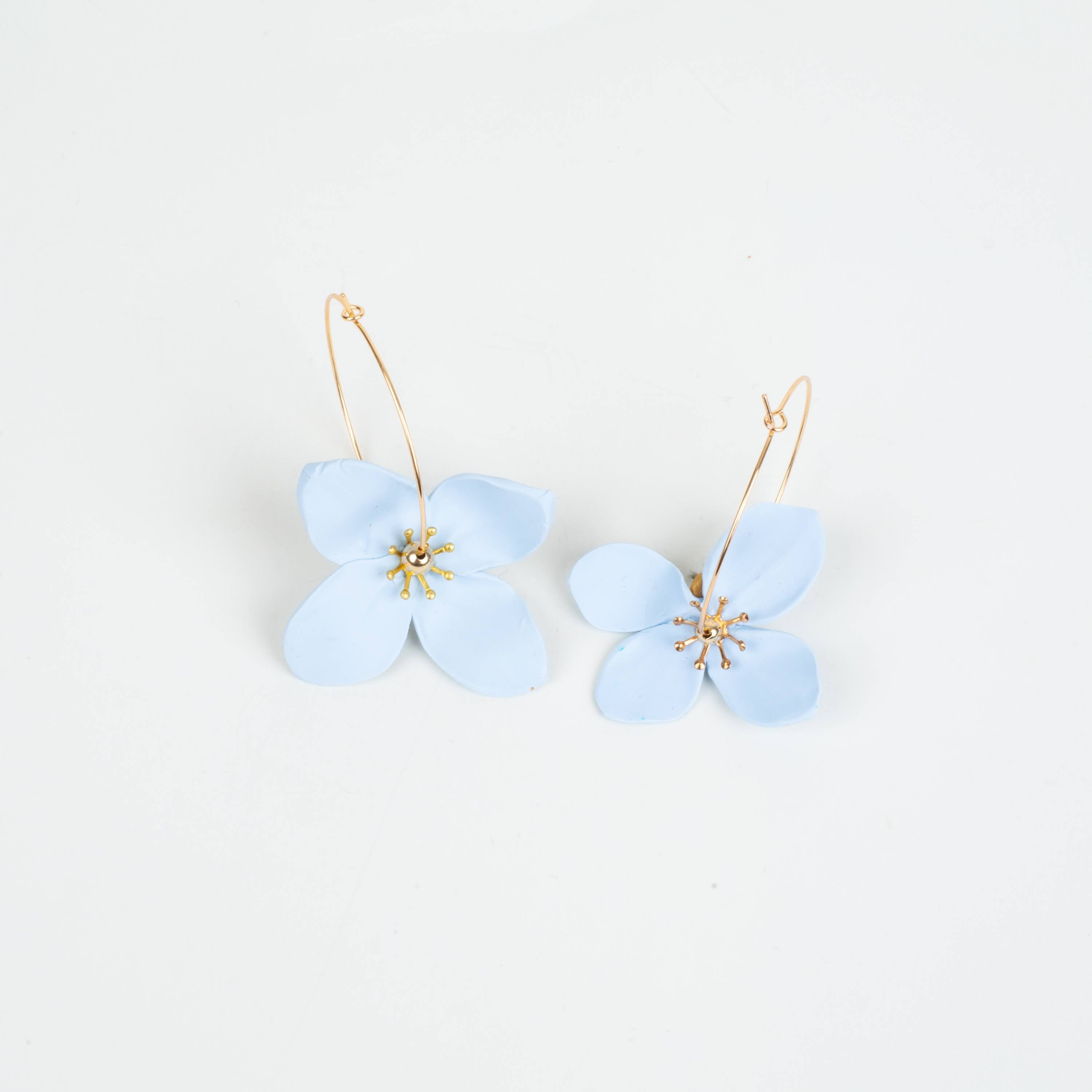 Chatham Flower Hoop Earring