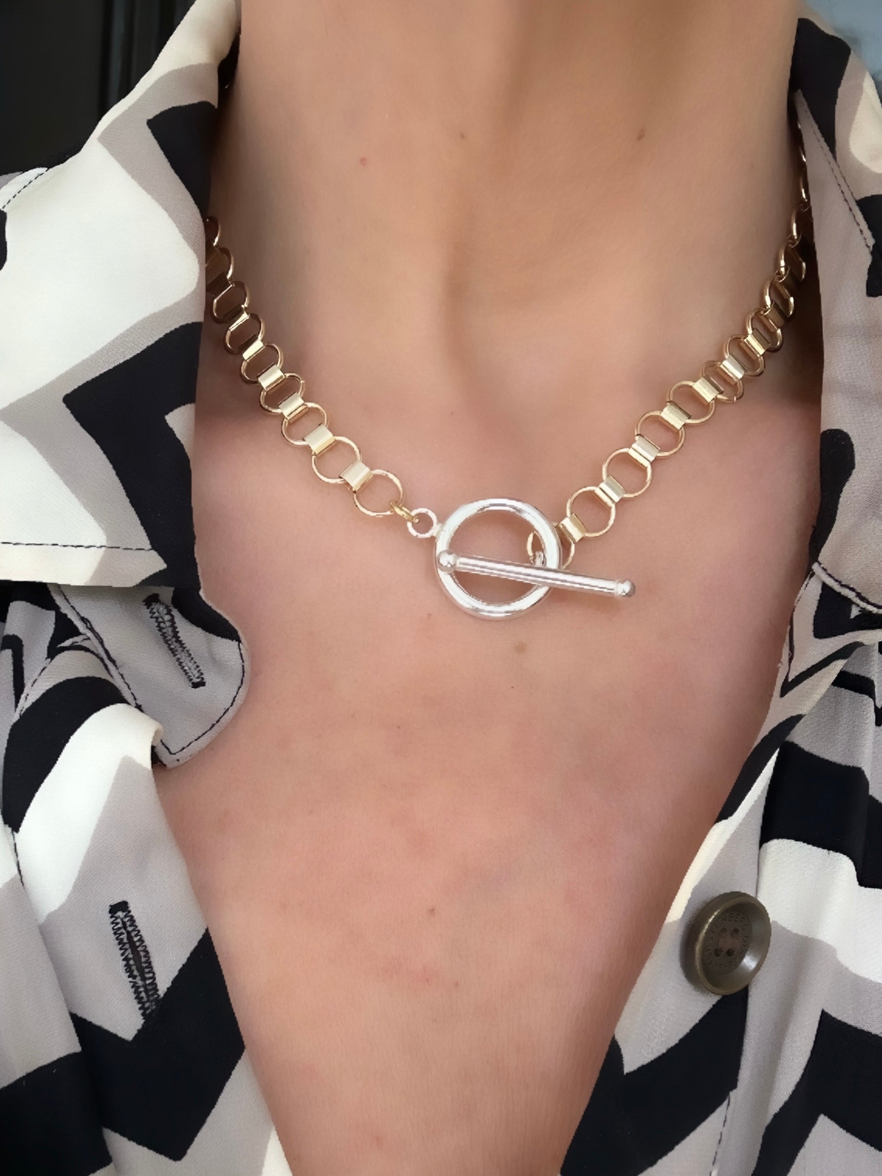 Mixed Metals Statement Necklace