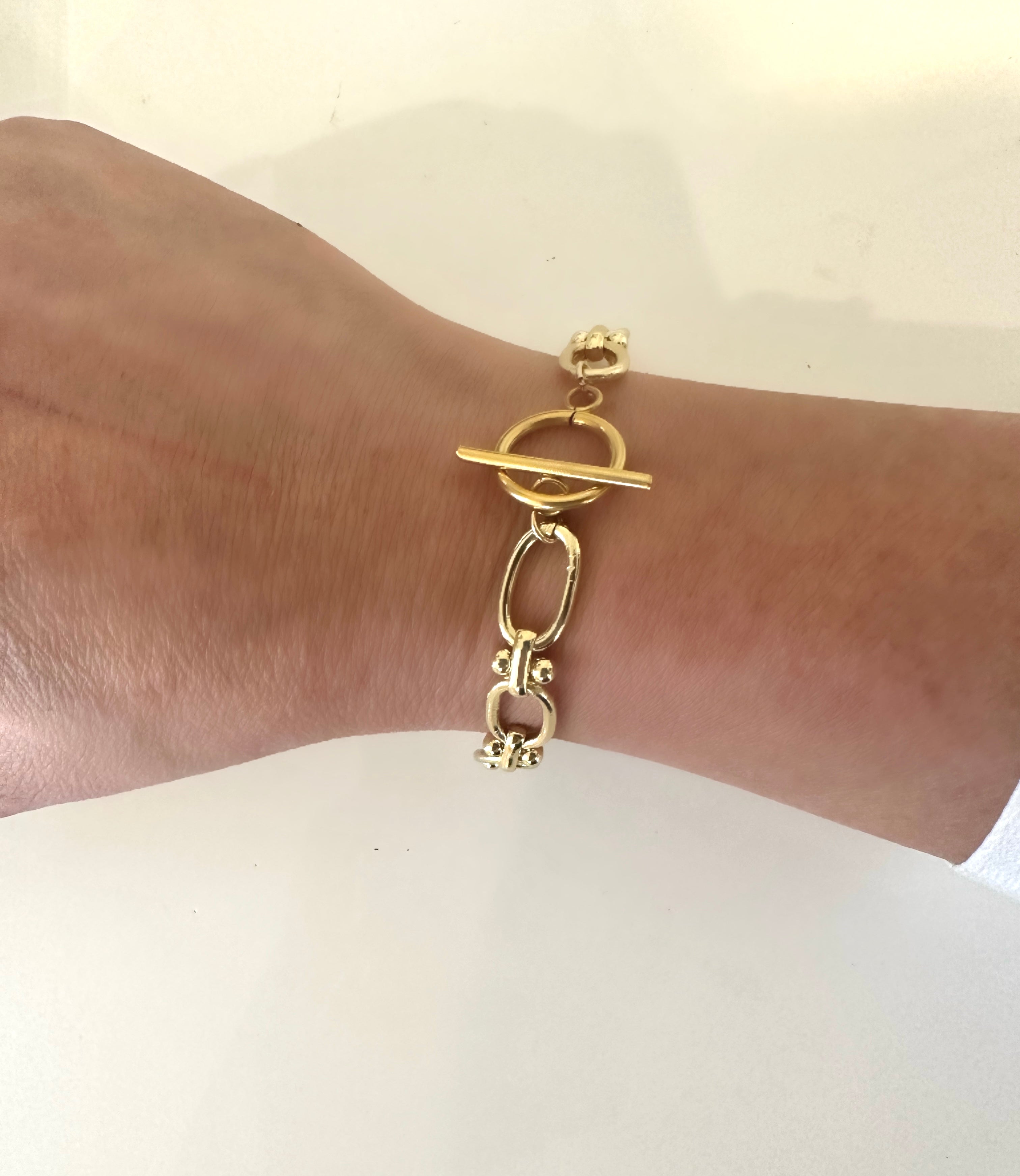 Harper Gold Oval Link Bracelet