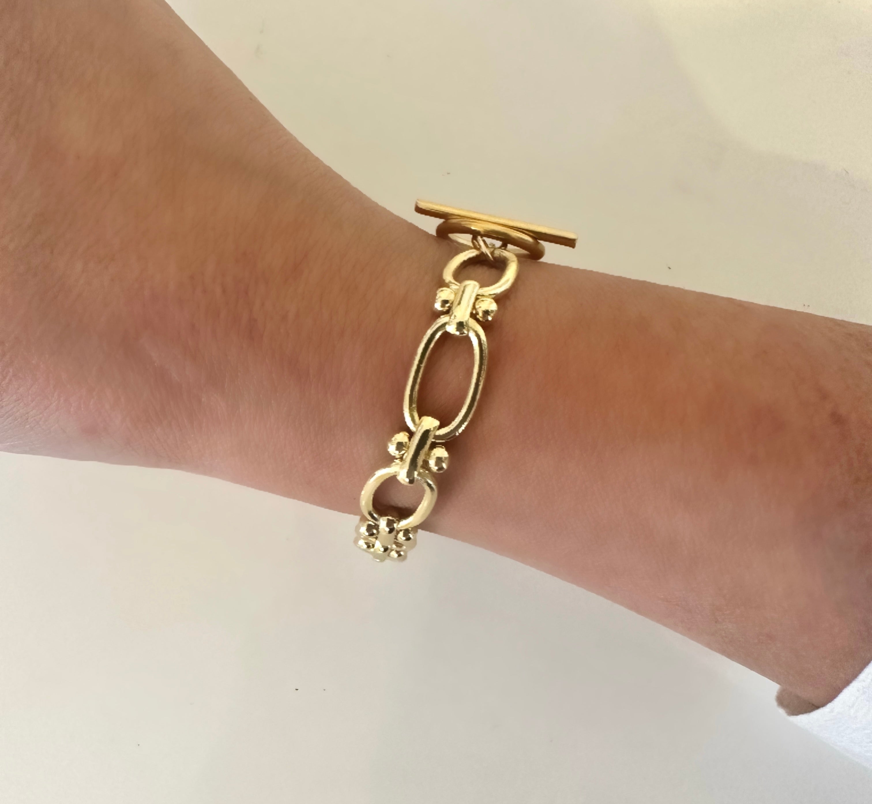 Harper Gold Oval Link Bracelet