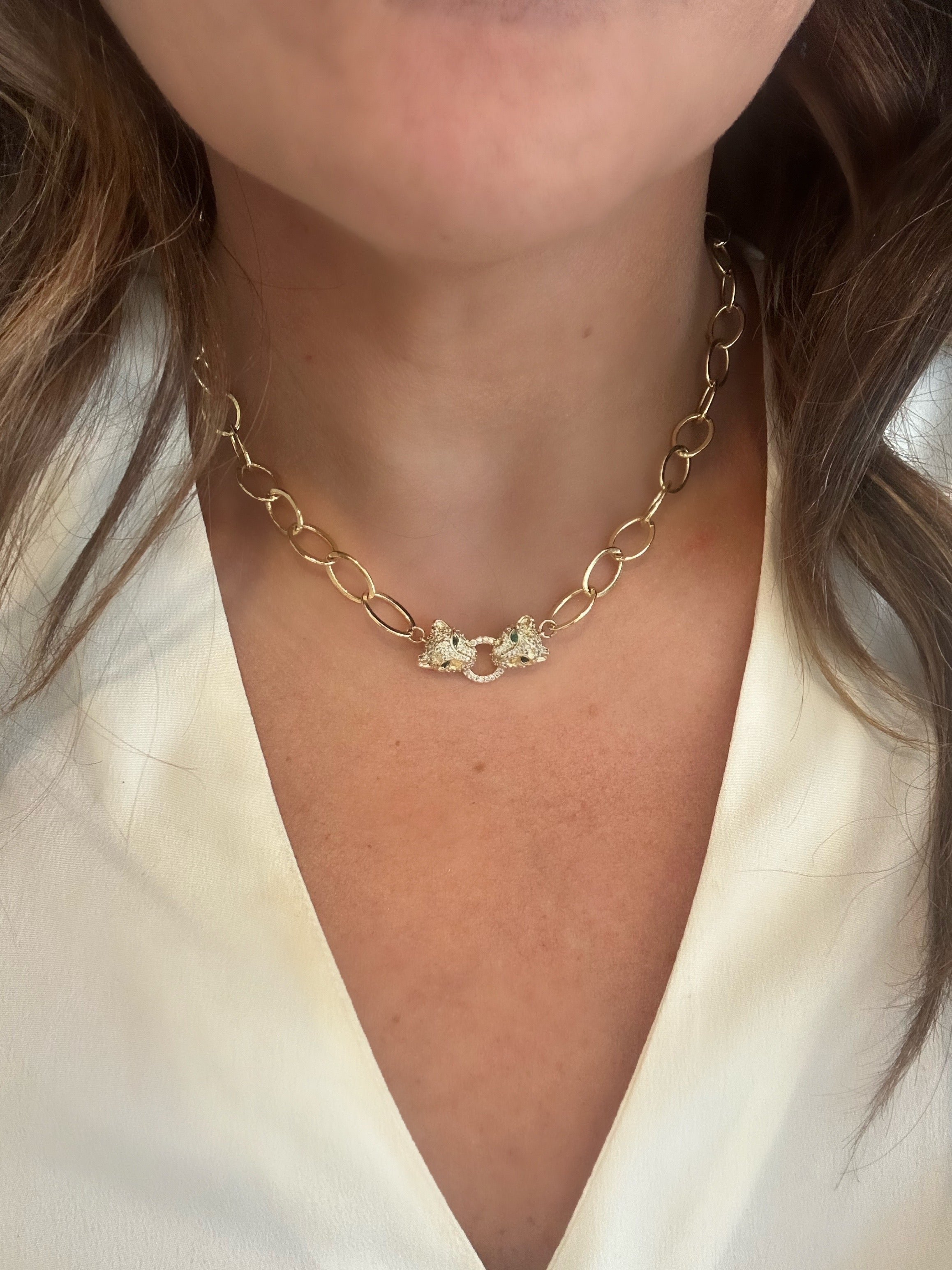 Feline Chain Link Necklace