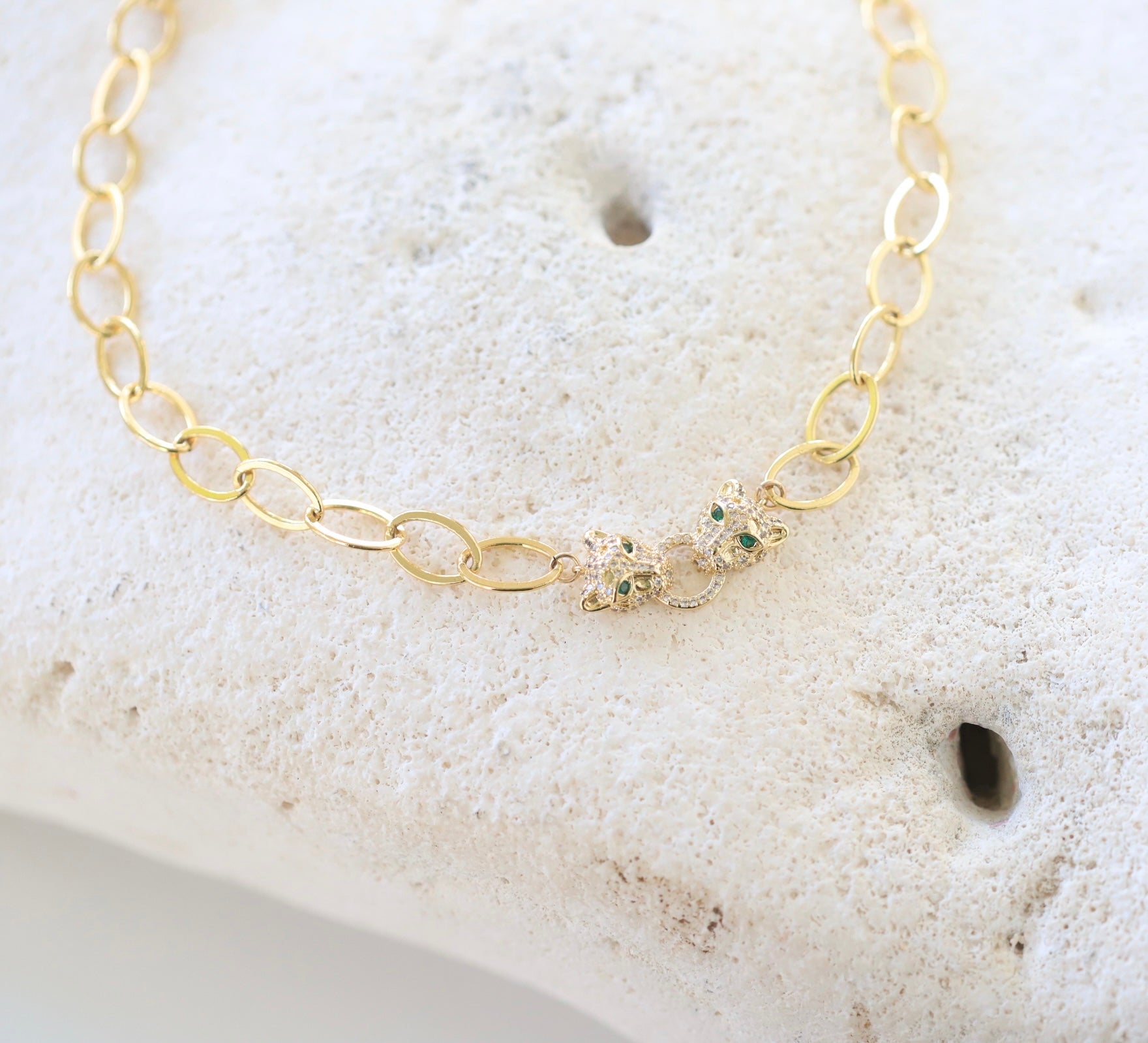 Feline Chain Link Necklace