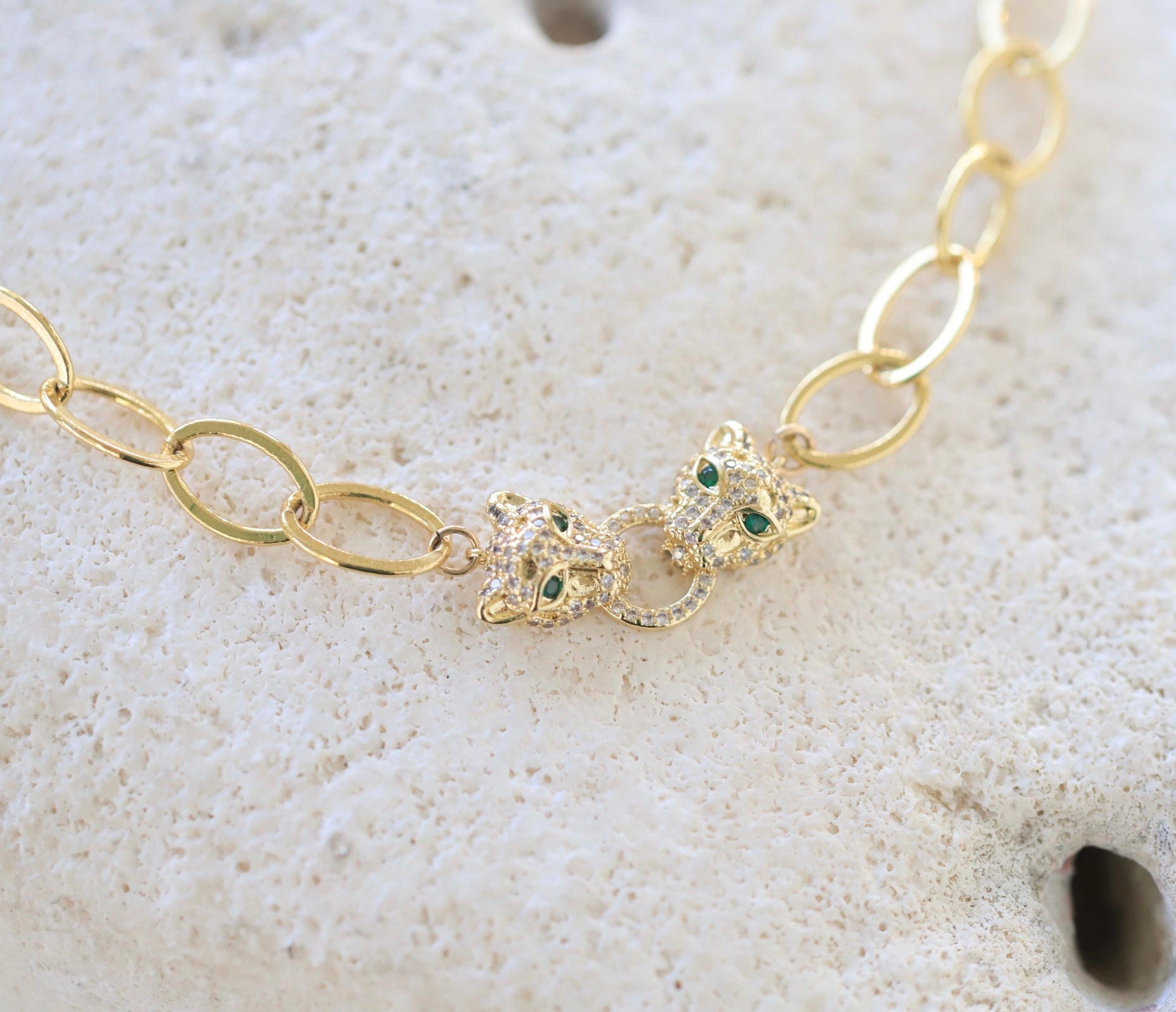 Feline Chain Link Necklace