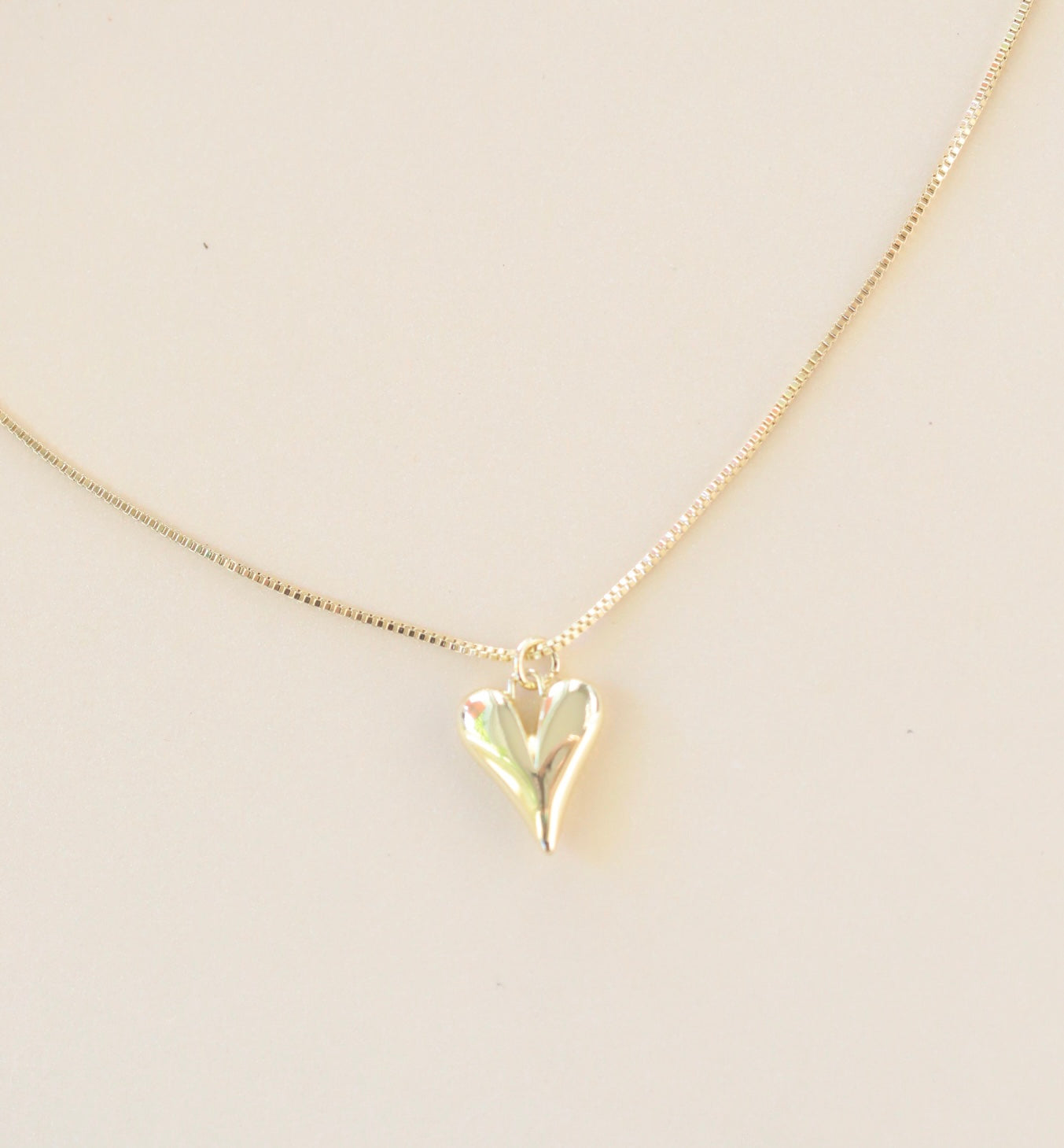 Puffy Heart Pendant Necklace