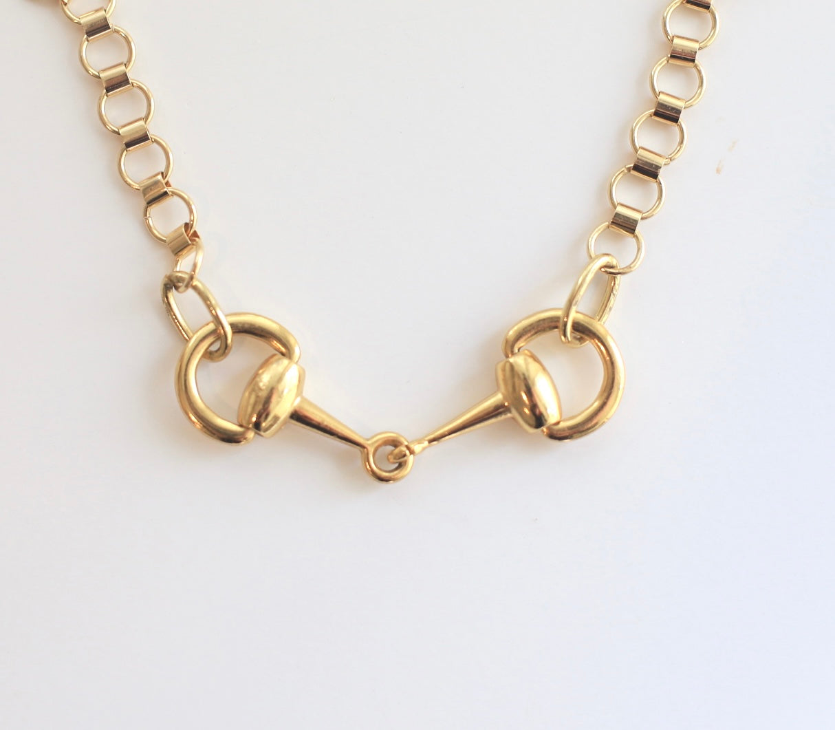 Horsebit Chain Statement Necklace