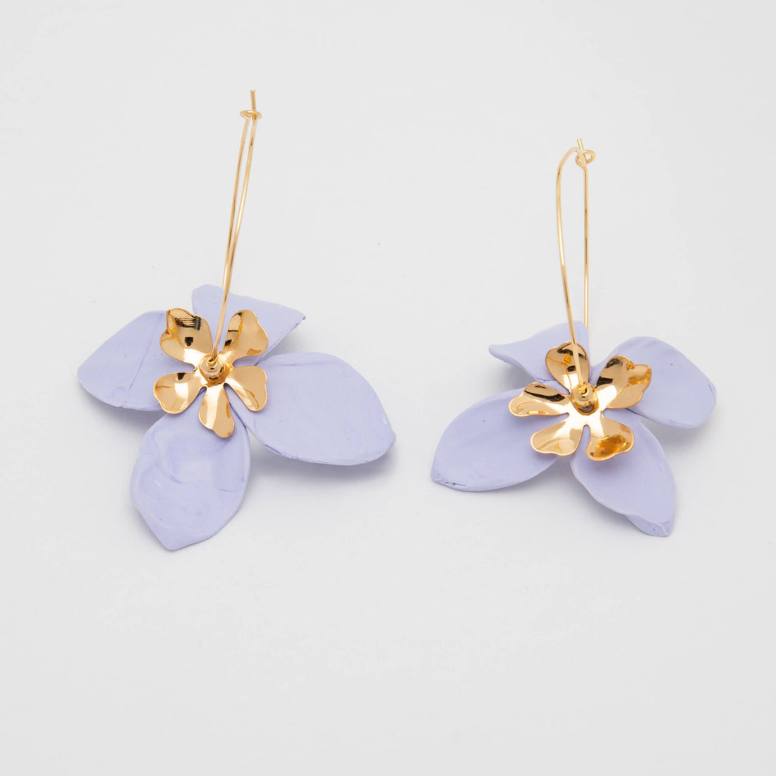 Lavender Chatham Flower Hoop Earring