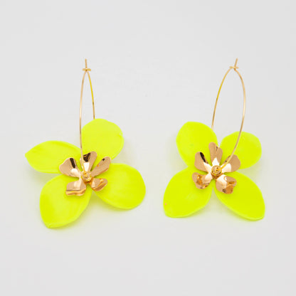 Choose Your Chatham Flower Hoop - Color Variation Earring