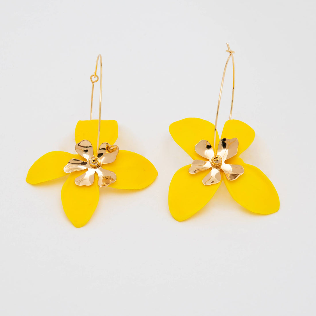 Canary Yellow Chatham Flower Hoop Earring