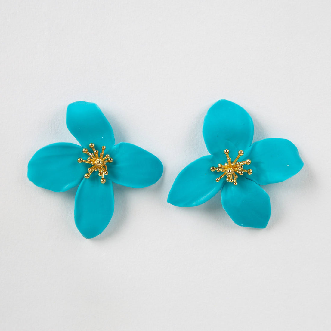 Iris Blue Charleston Flower Earring
