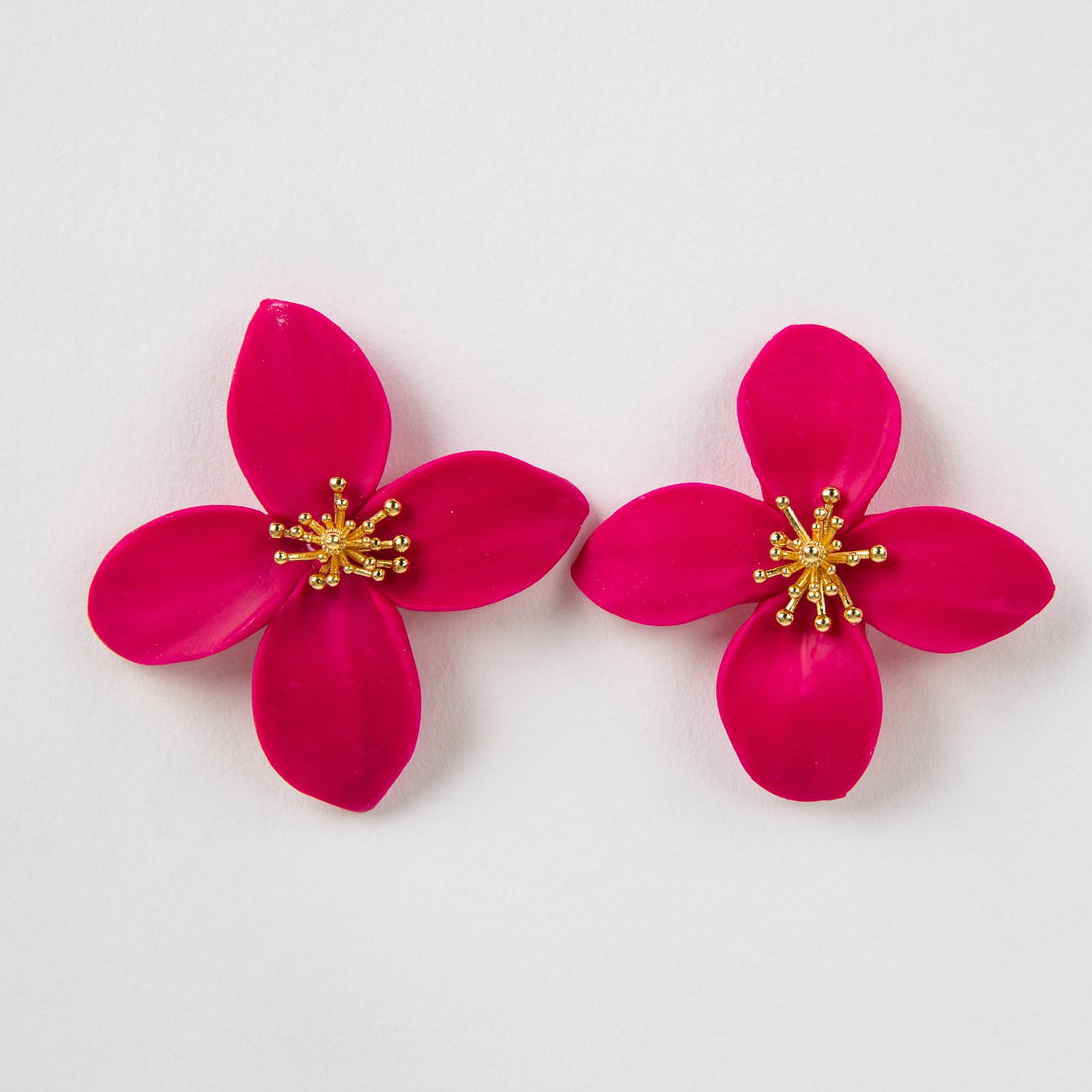 Raspberry Pink Charleston Flower Earring