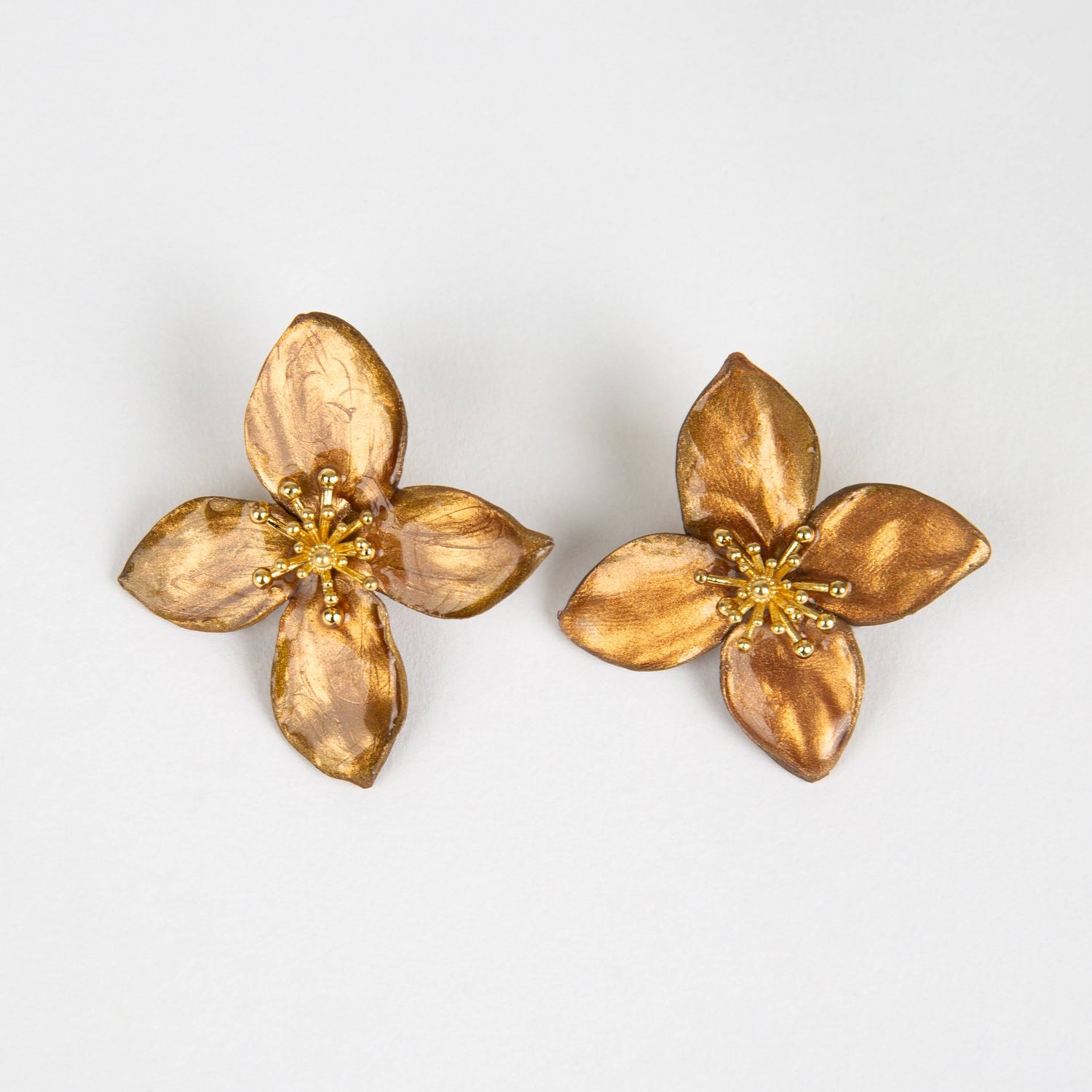 Gold Charleston Flower Earring