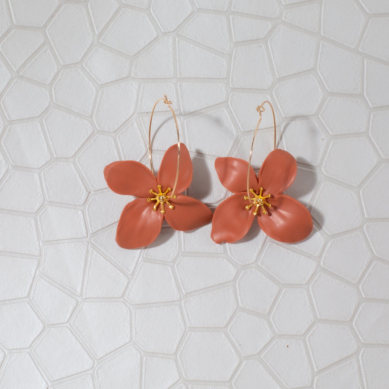 Chatham Flower Hoop Earring