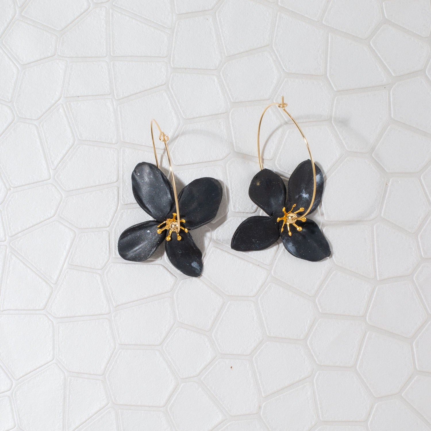 Chatham Flower Hoop Earring