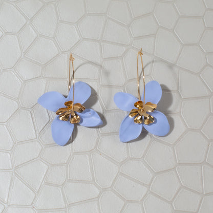 Chatham Flower Hoop Earring