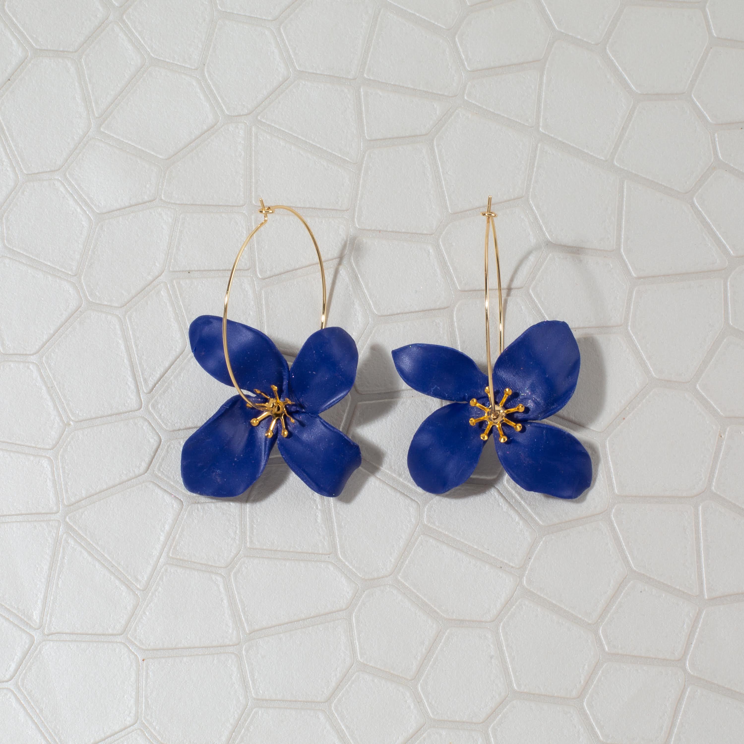 Chatham Flower Hoop Earring