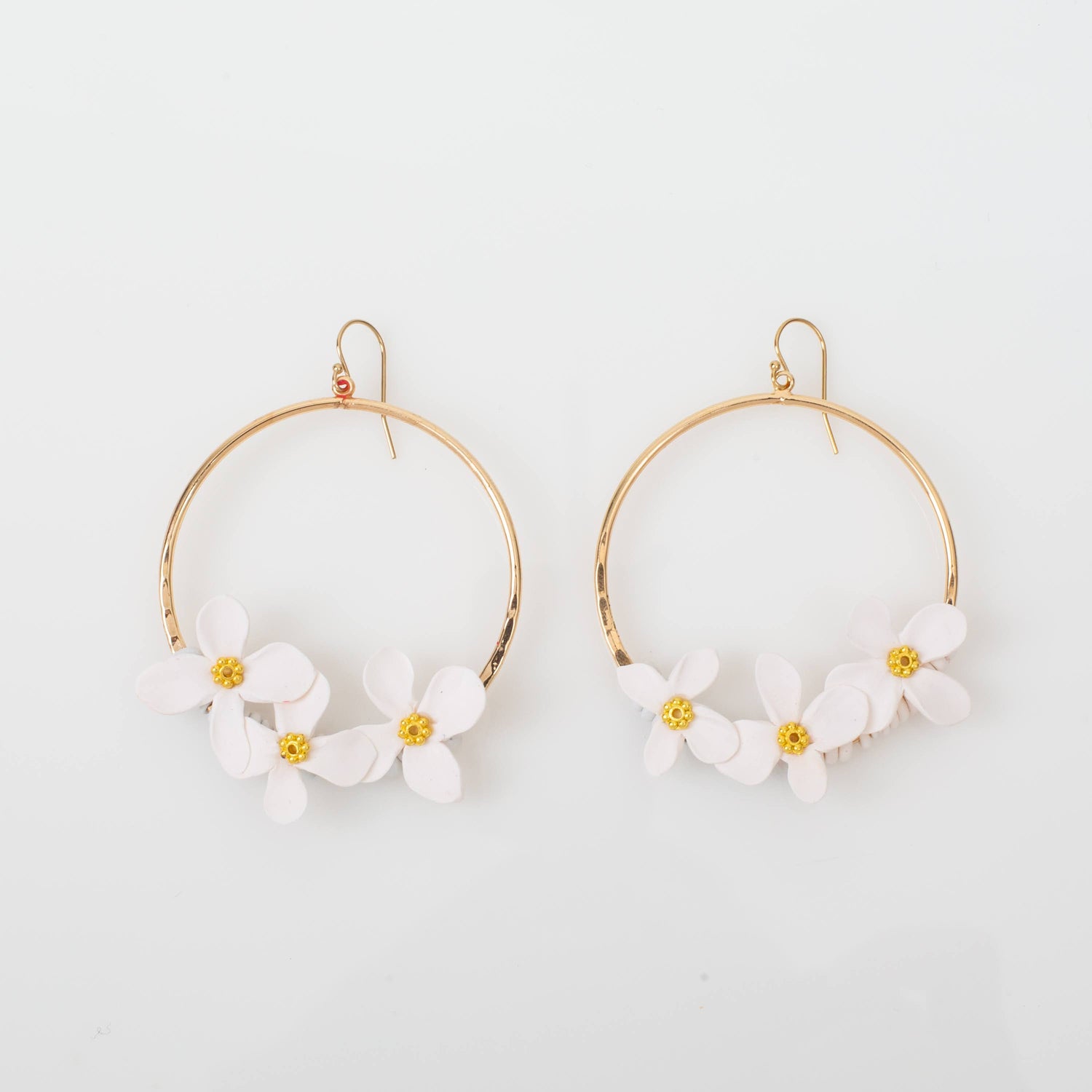 Nantucket Flower Gold Hoop