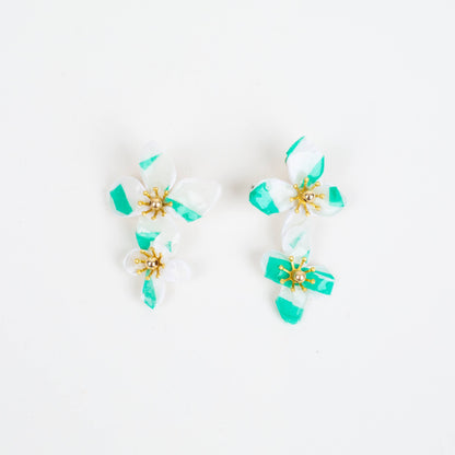 Double Drop Charleston Flower Earring