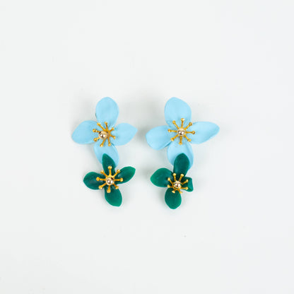 Double Drop Charleston Flower Earring