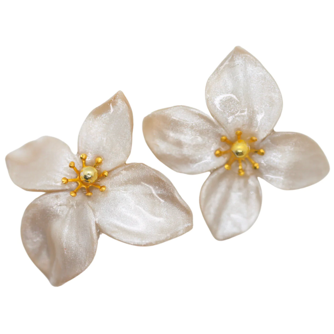 Statement Charleston - Rose Pearl Flower Earring