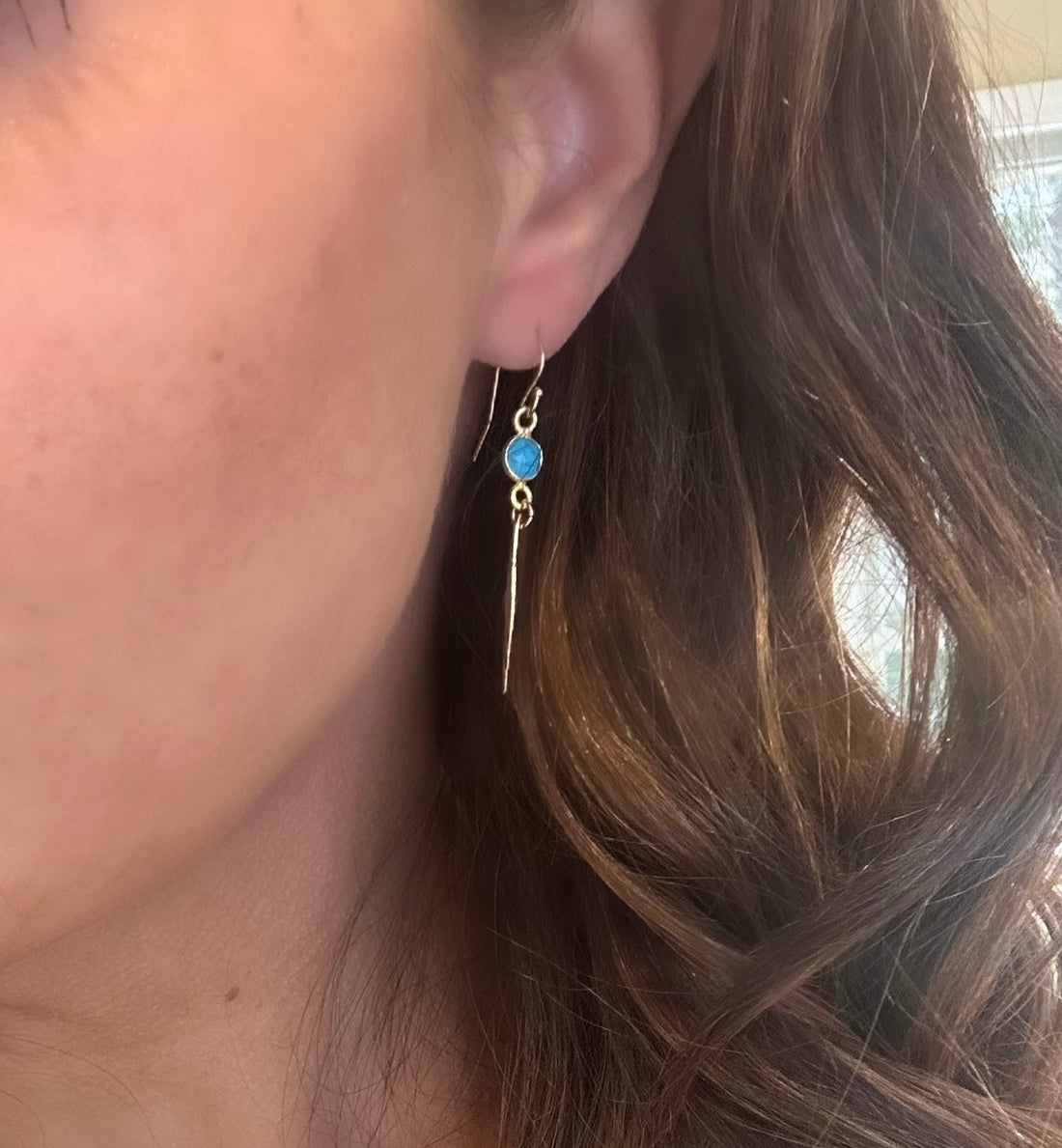 Aliyah Gemstone Spike Earring