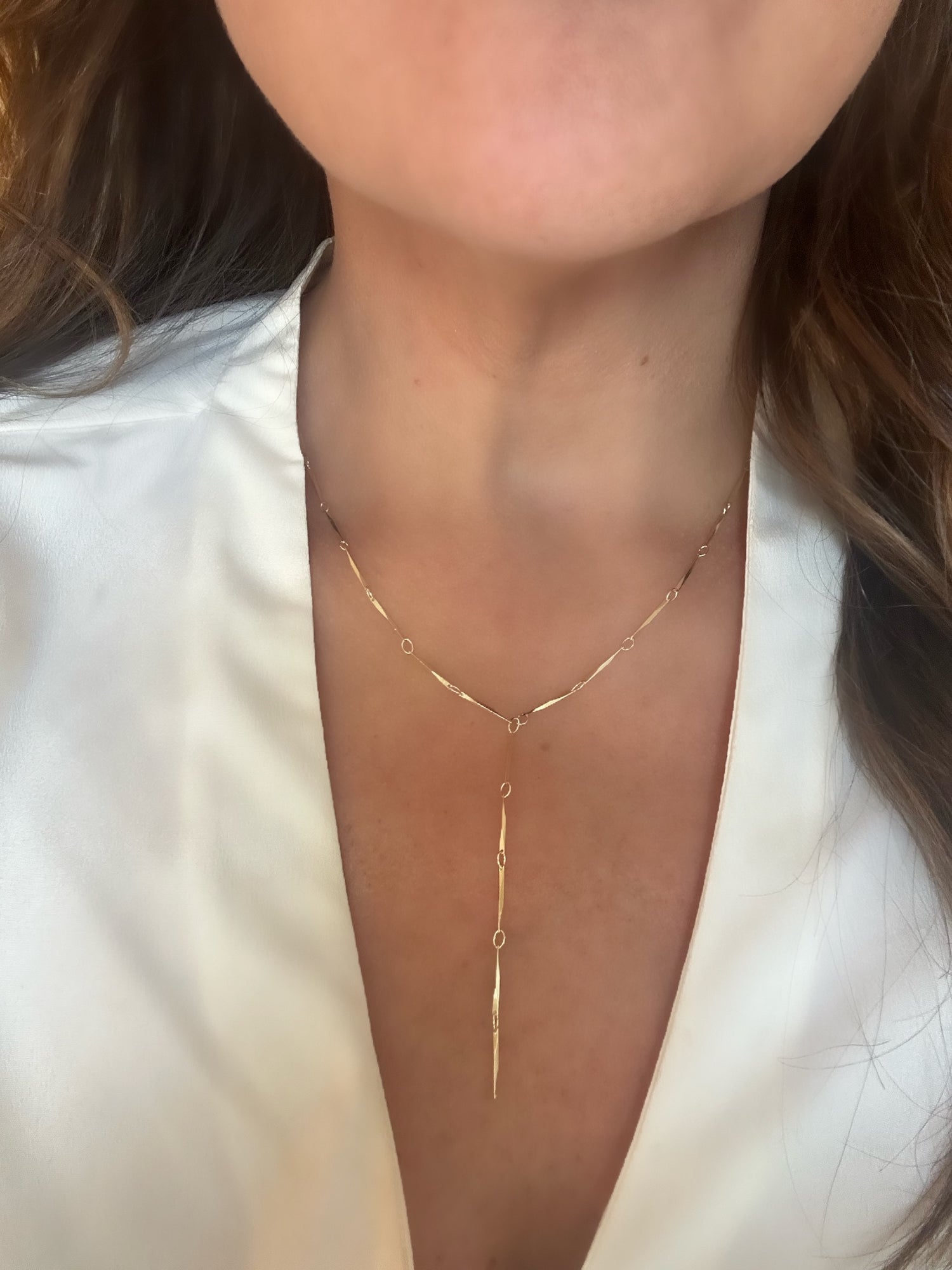 Minimalist Lariat Gold Necklace