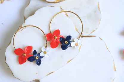 Nantucket Flower Gold Hoop