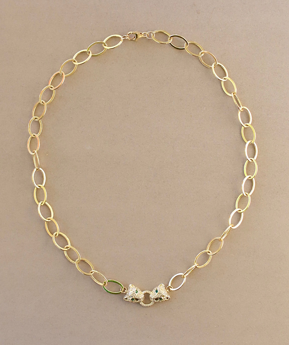 Feline Chain Link Necklace