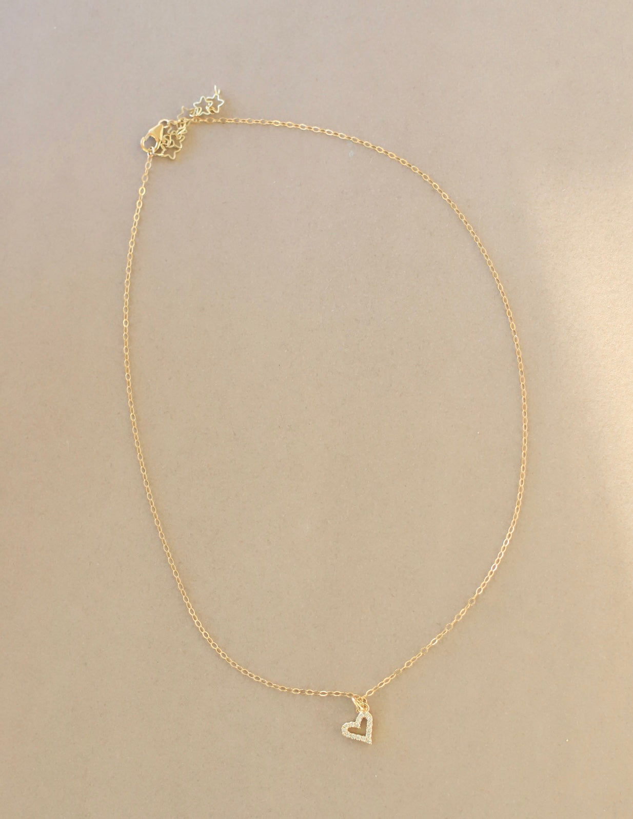 Petite Pave Heart Pendant Necklace
