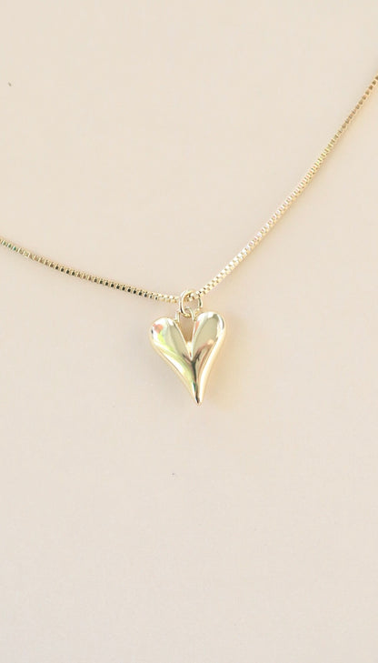 Puffy Heart Pendant Necklace